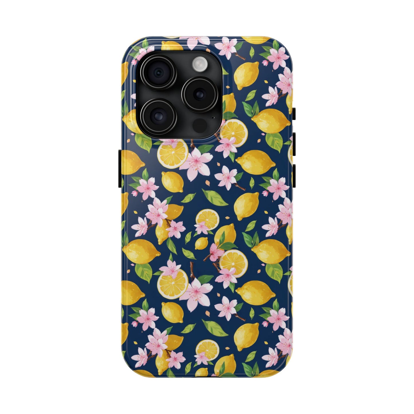 Lemon cherry blossom Tough Phone Cases