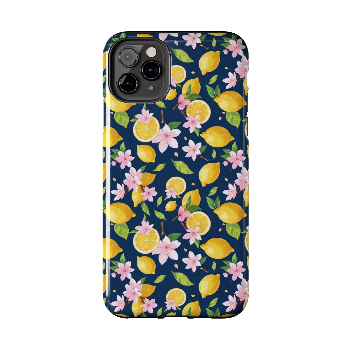 Lemon cherry blossom Tough Phone Cases