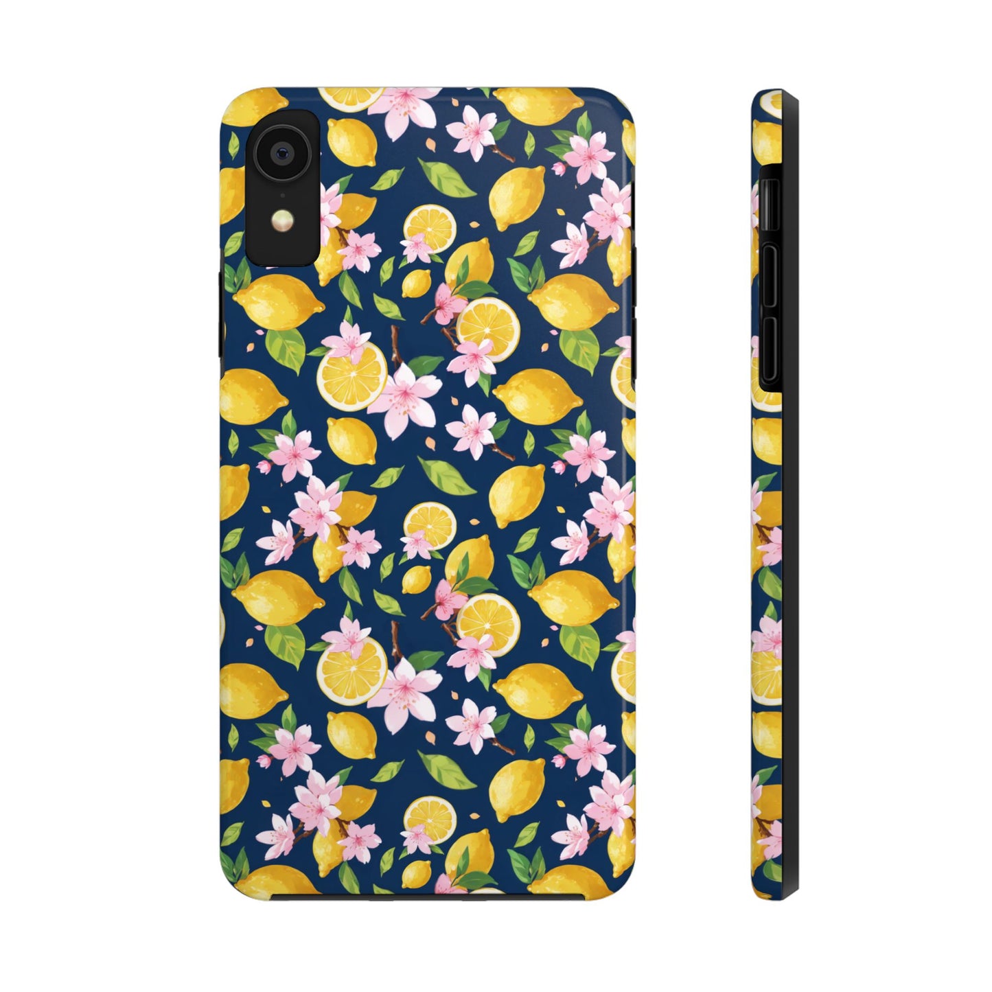 Lemon cherry blossom Tough Phone Cases