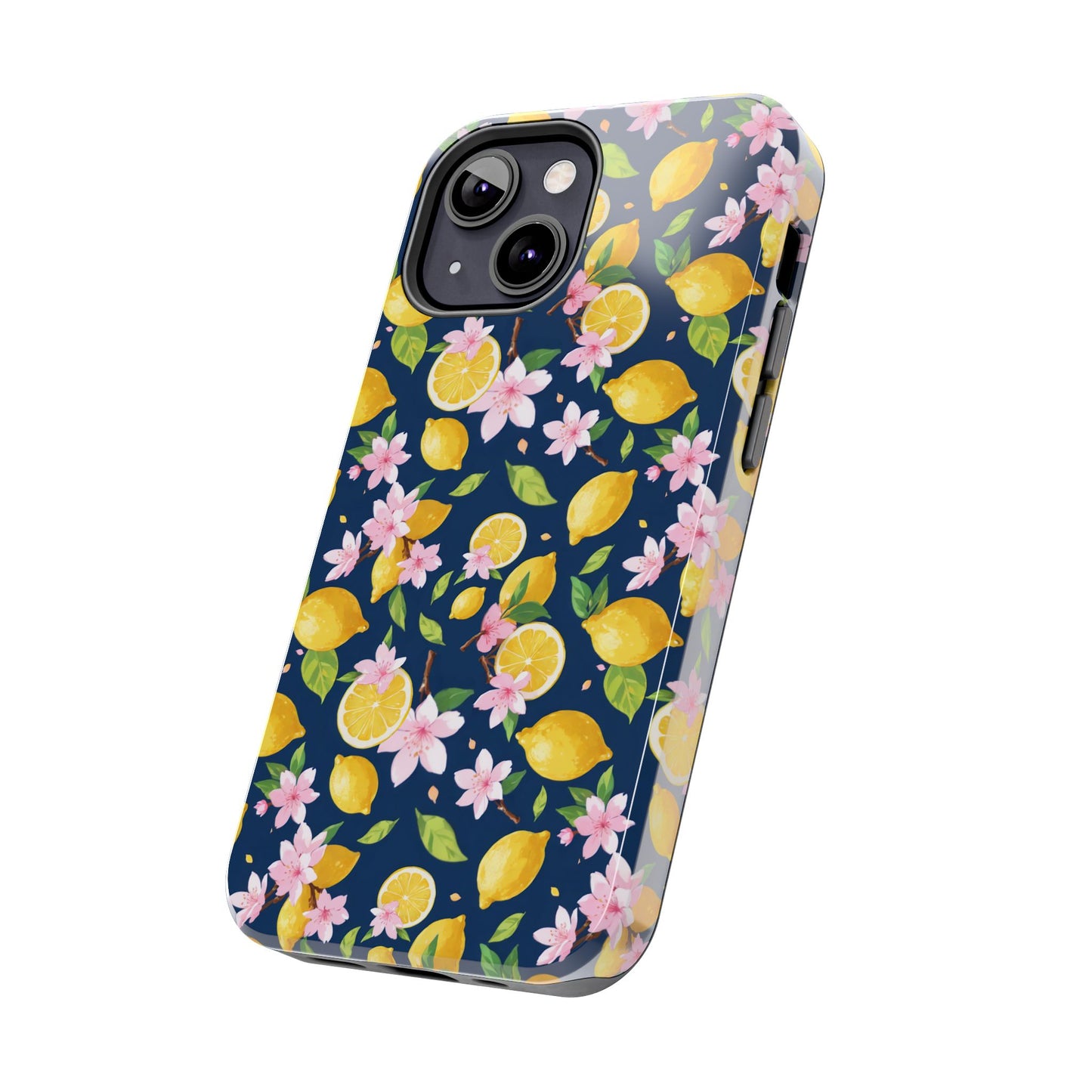 Lemon cherry blossom Tough Phone Cases