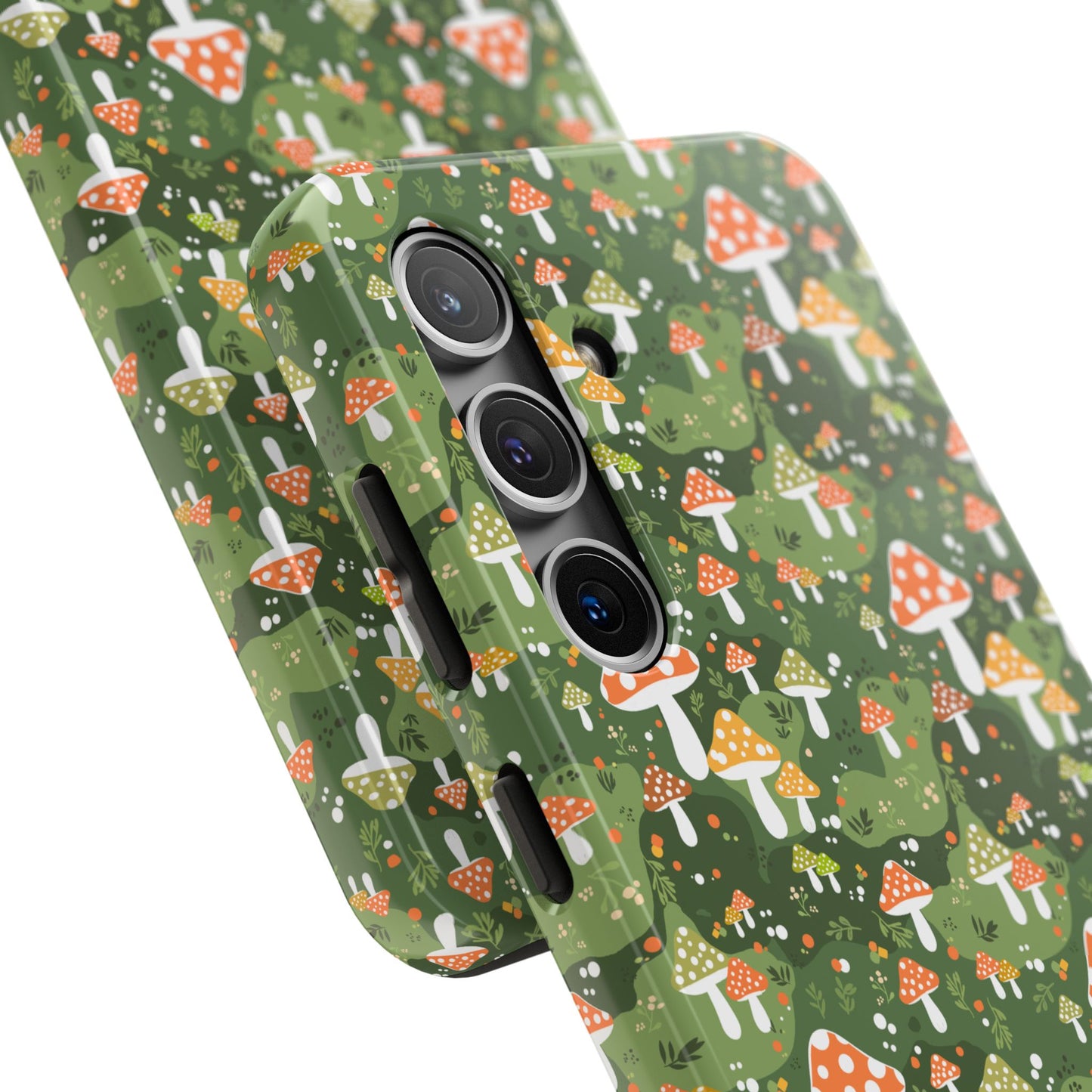 Phone Case - Whimsical Mushroom Pattern, Folk Art Design