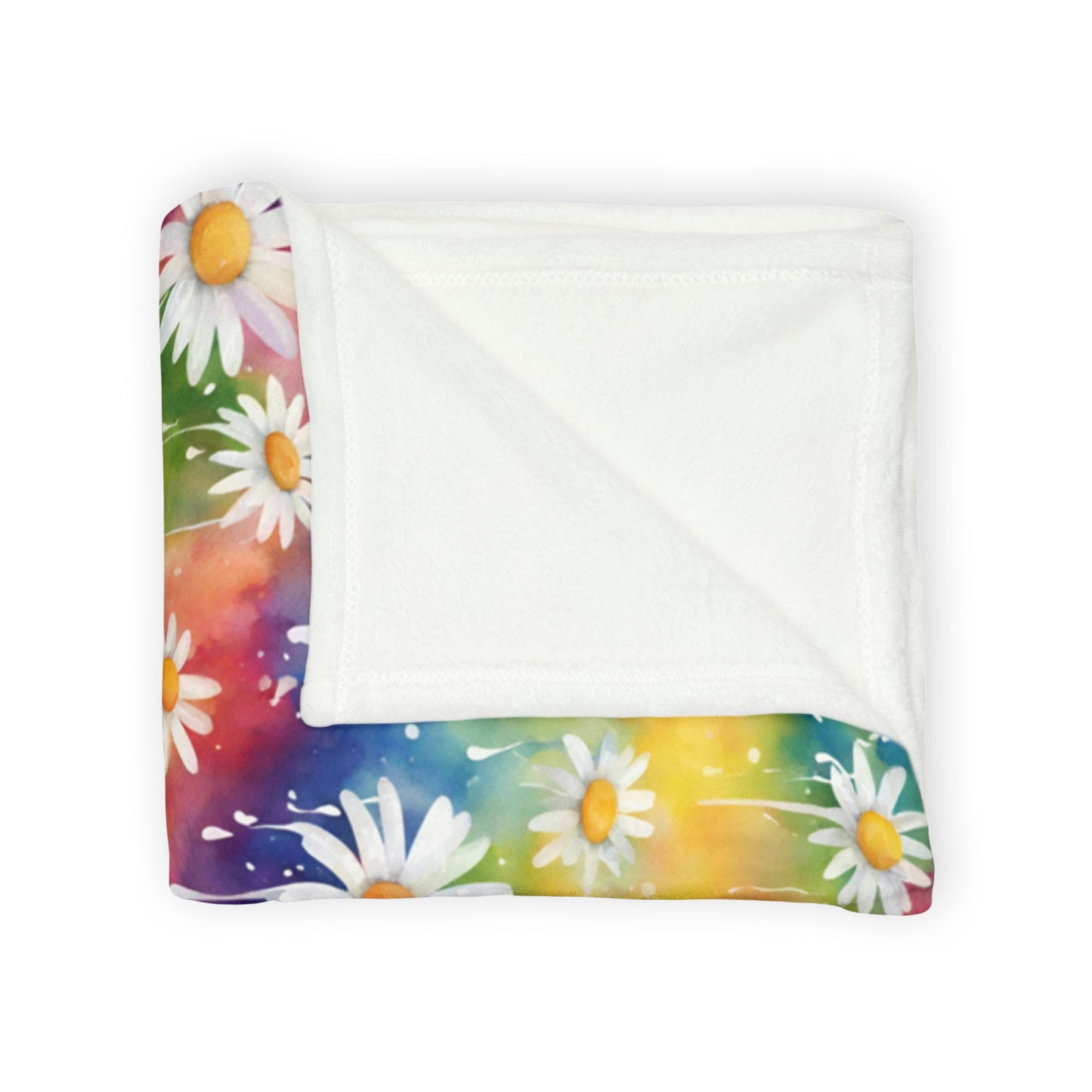 Daisy Rainbow Storm Soft Plush Blanket
