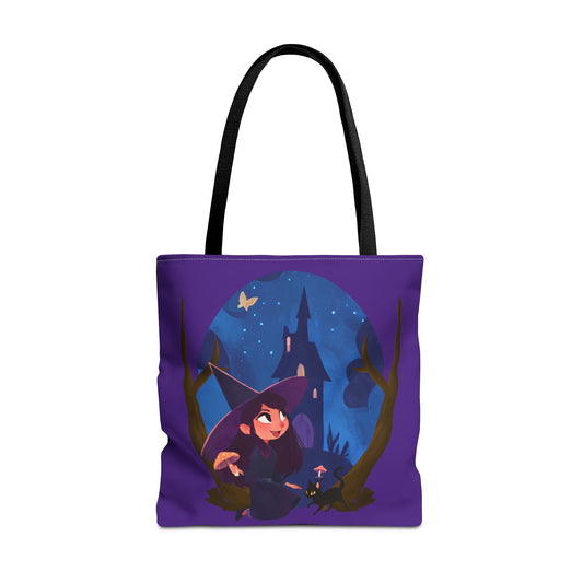 Witch Mushroom Tote | Cottagecore Reusable Bag | Cute Reusable Shopping Bag