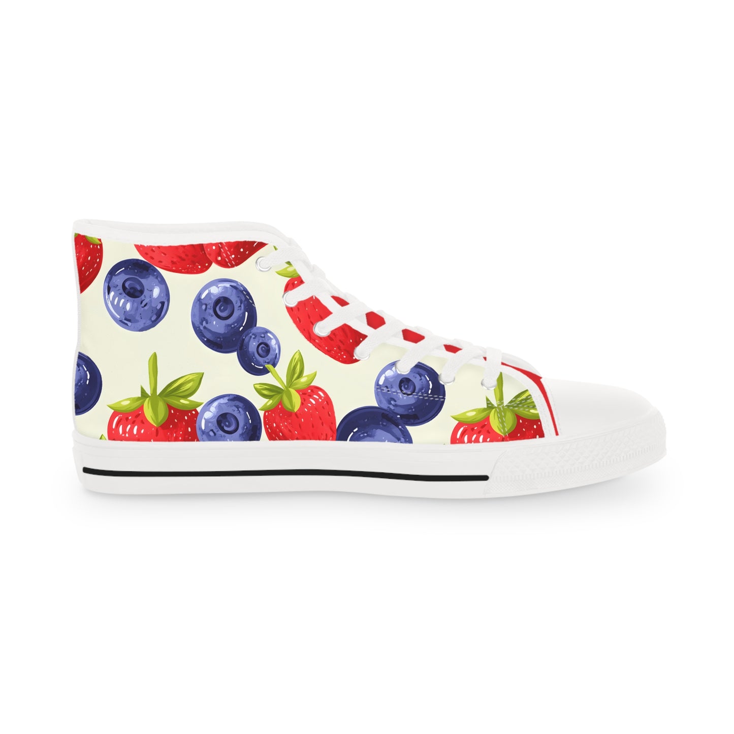 Colorful Fruit Pattern High Top Sneakers for Trendy Men, Stylish Casual Footwear for Everyday Wear, Unique Gift for Fashion Lovers, [...]