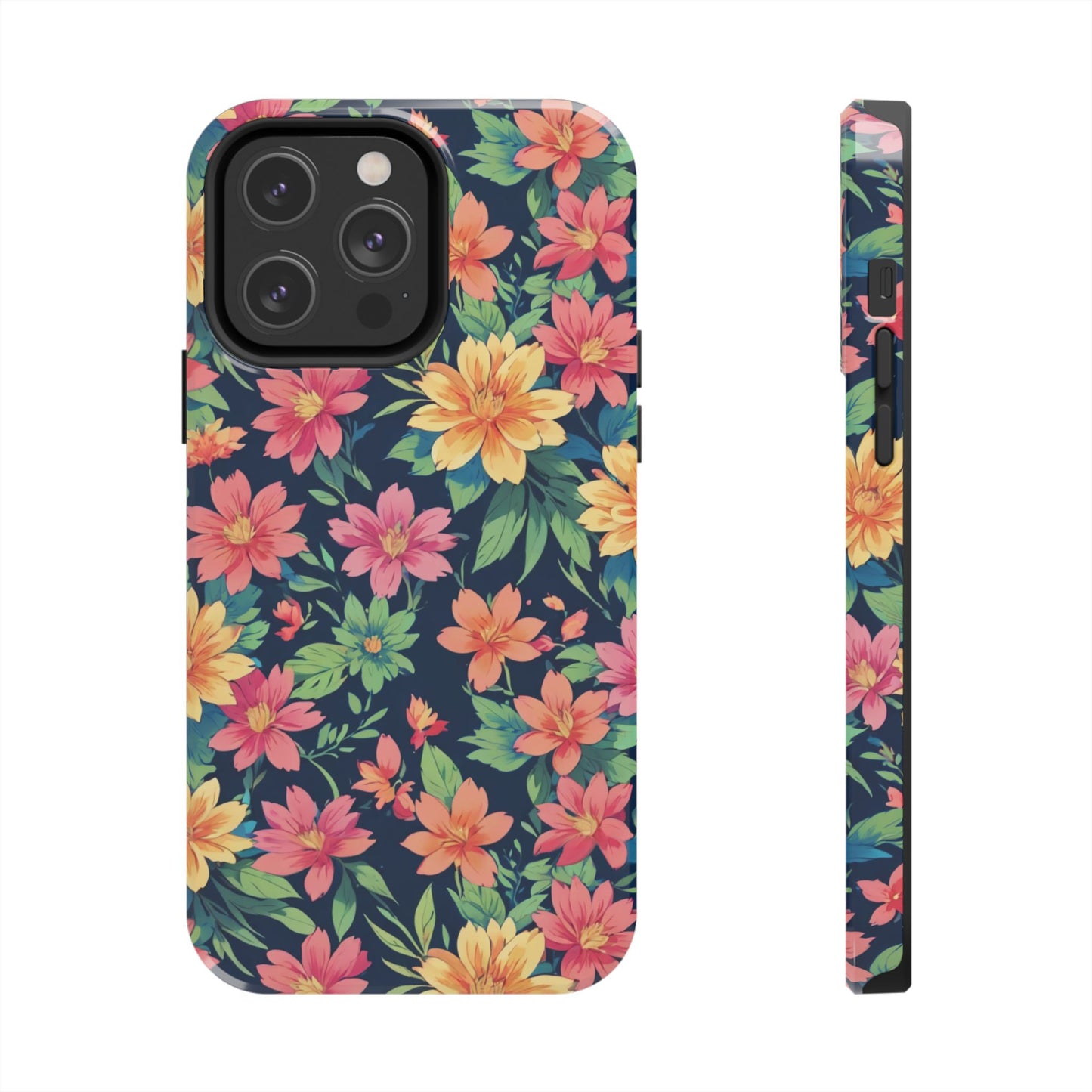 Tropical flowers Tough Phone Cases