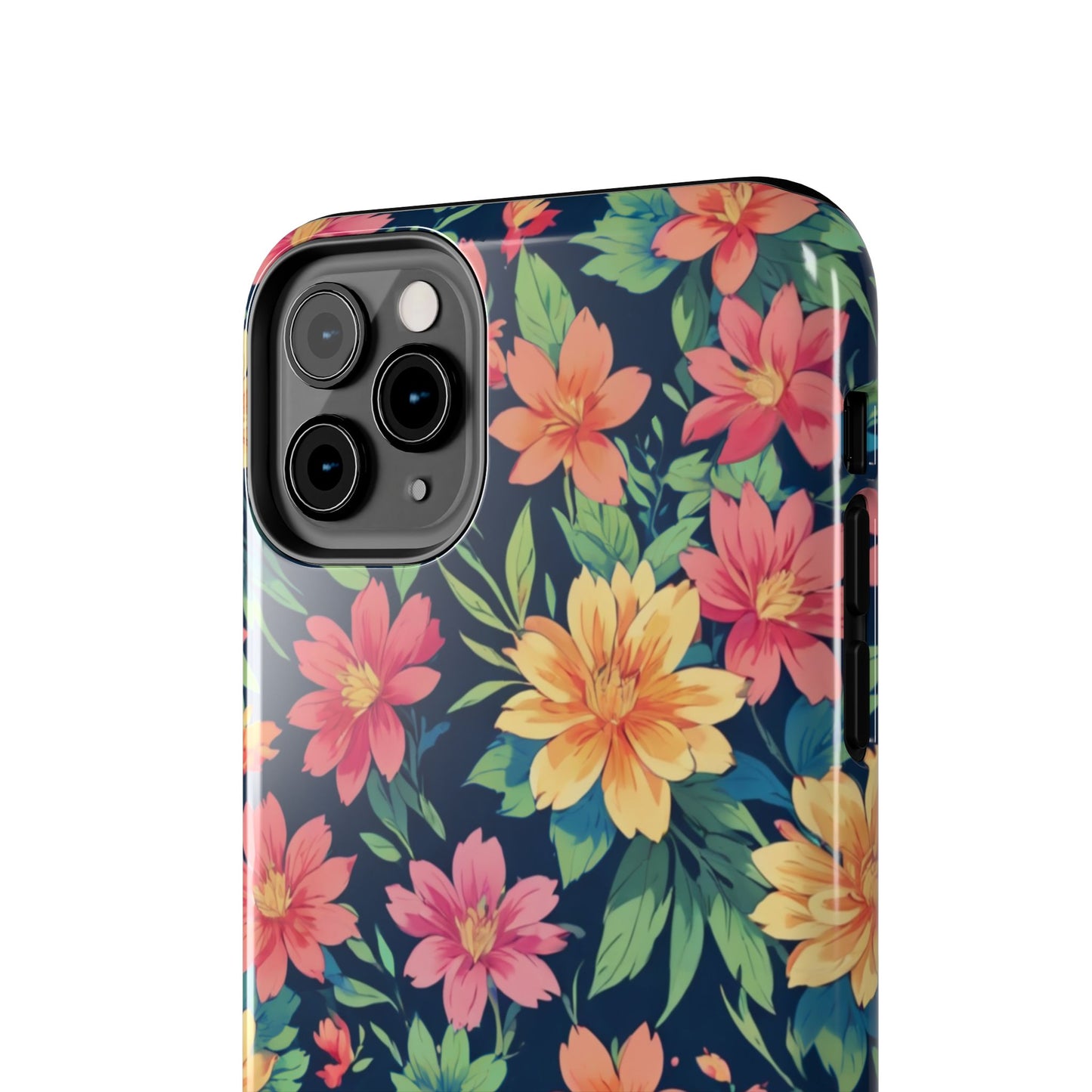 Tropical flowers Tough Phone Cases