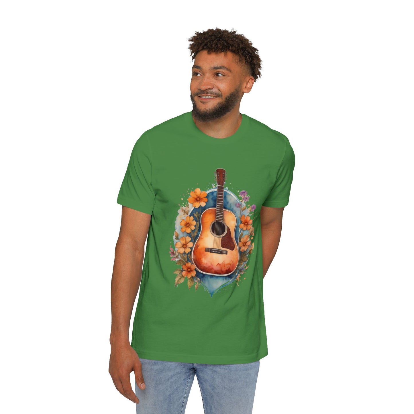 Retro Guitar Tshirt | 70s Style Guitar Tee | Guitar Tshirt | Vintage Boho Shirt | Music Lover Shirt | musician gift | Gift For Friend