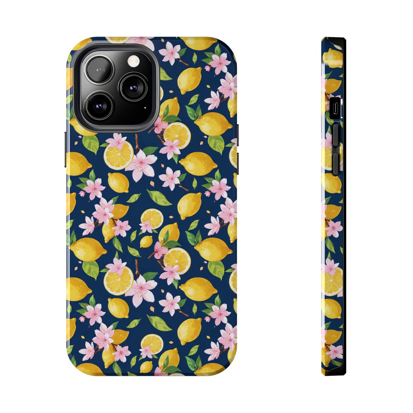 Lemon cherry blossom Tough Phone Cases