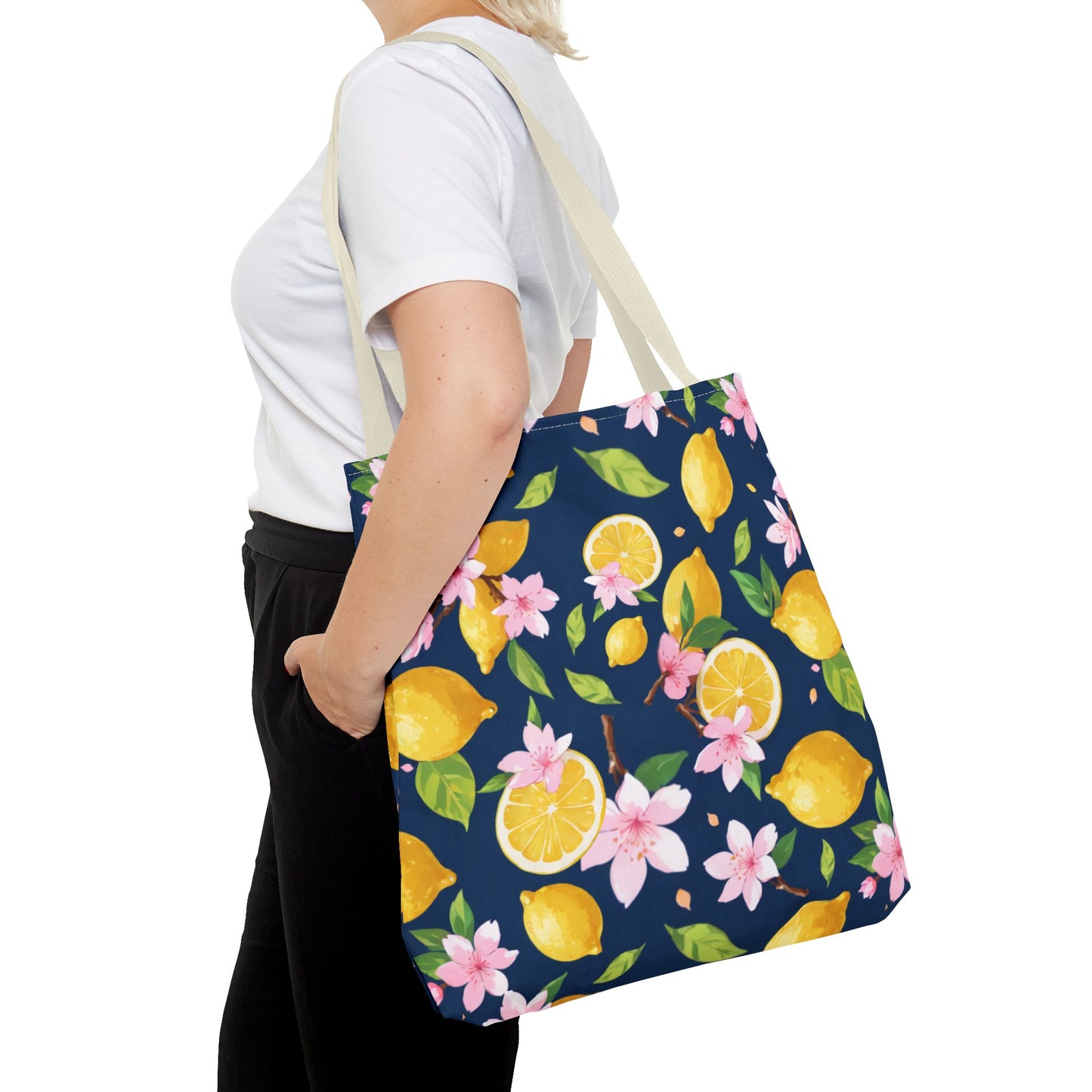 Lemon and cherry blossom Tote Bag