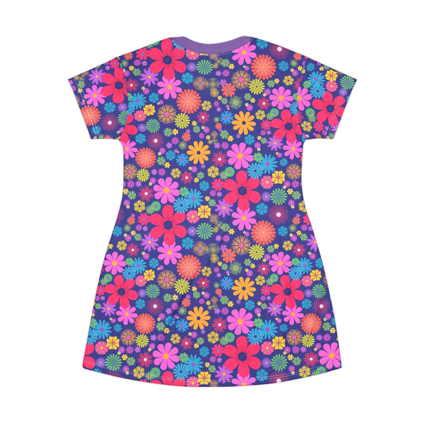 Vibrant Floral T-Shirt Dress