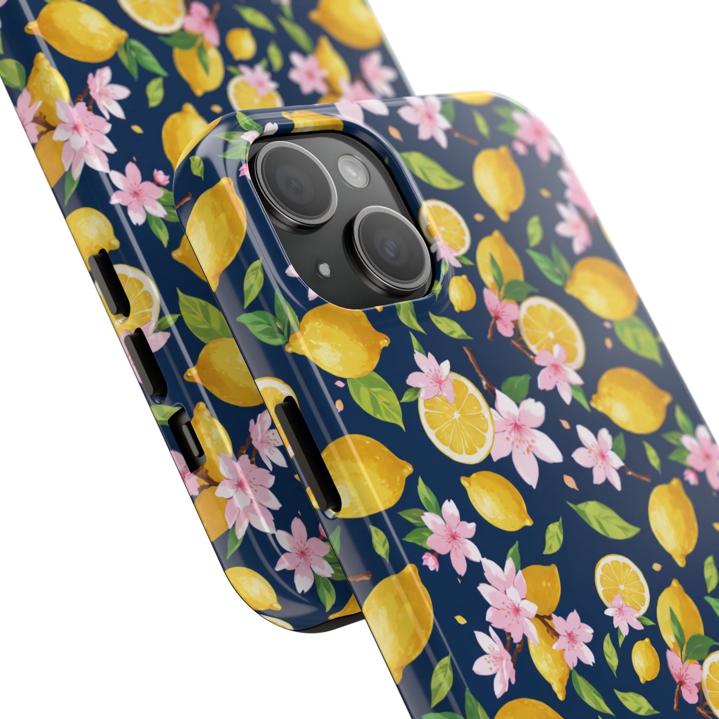 Lemon cherry blossom Tough Phone Cases