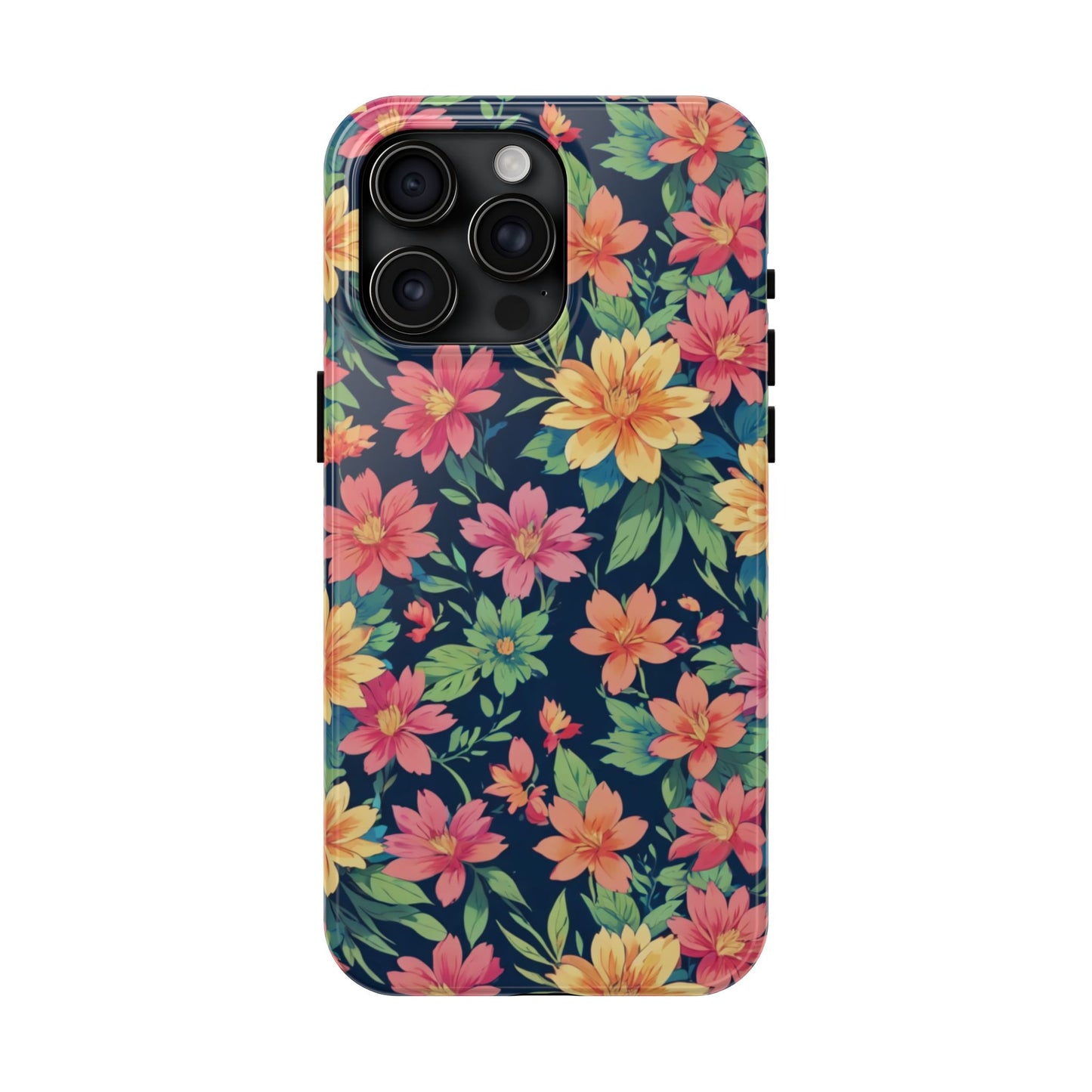 Tropical flowers Tough Phone Cases