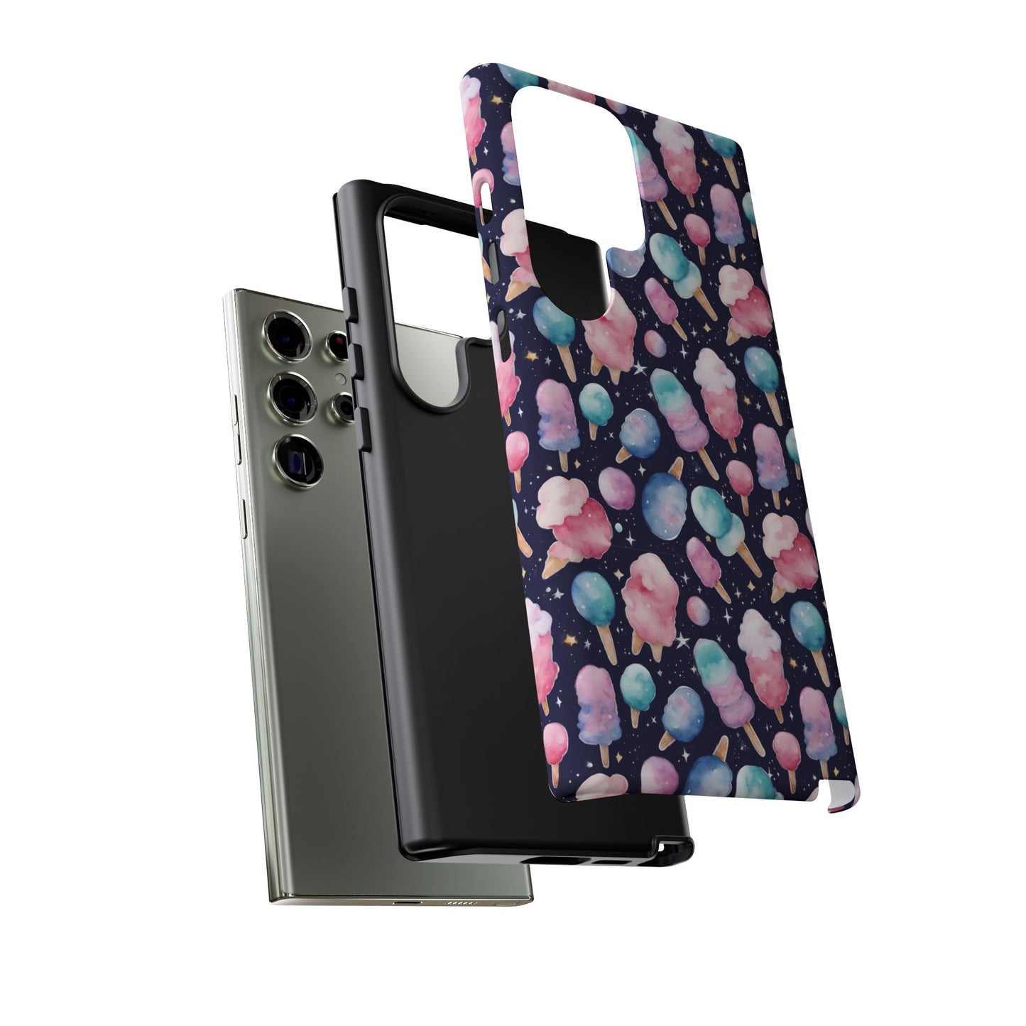 Cotton Candy Space Explosion Tough Case For iPhone Samsung
