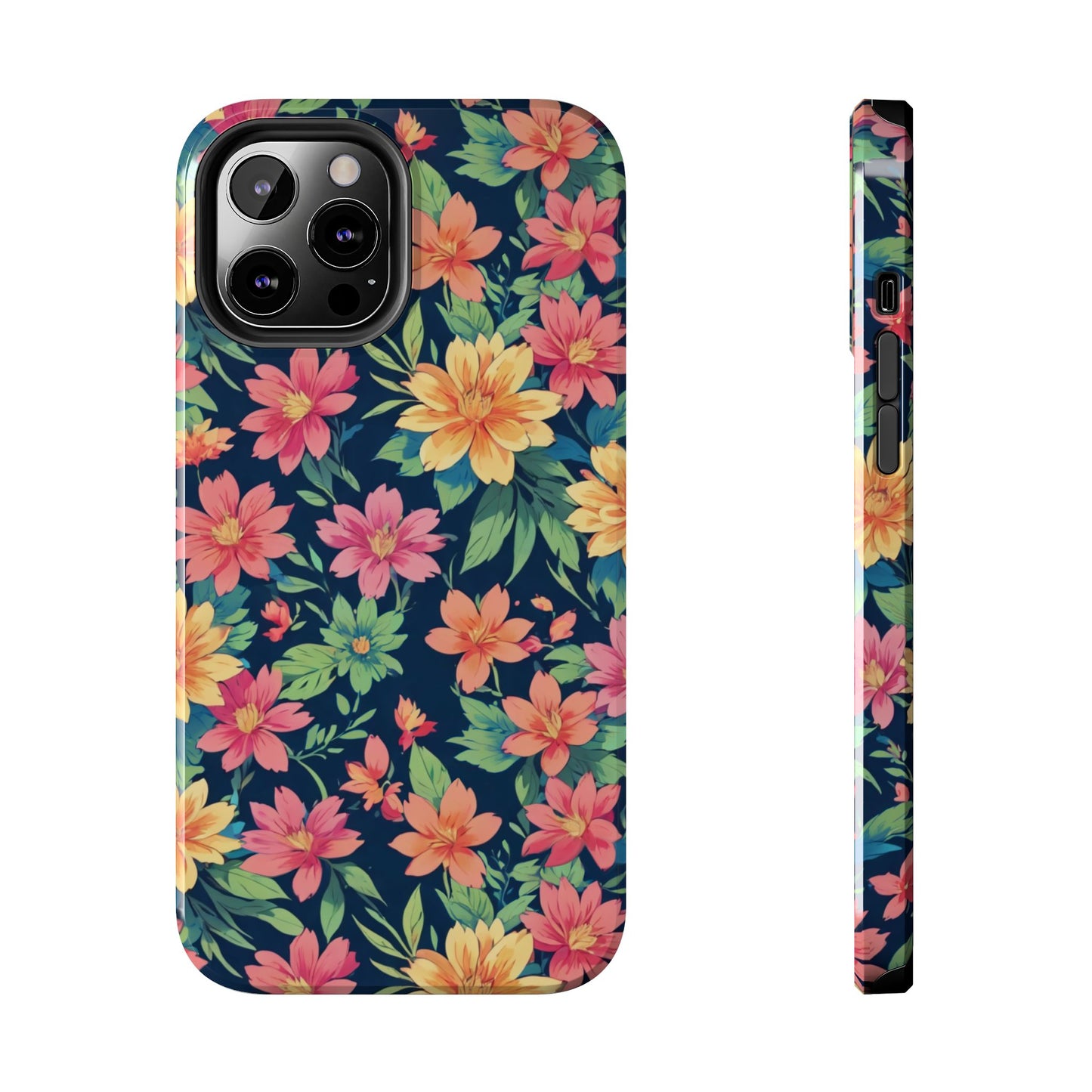 Tropical flowers Tough Phone Cases