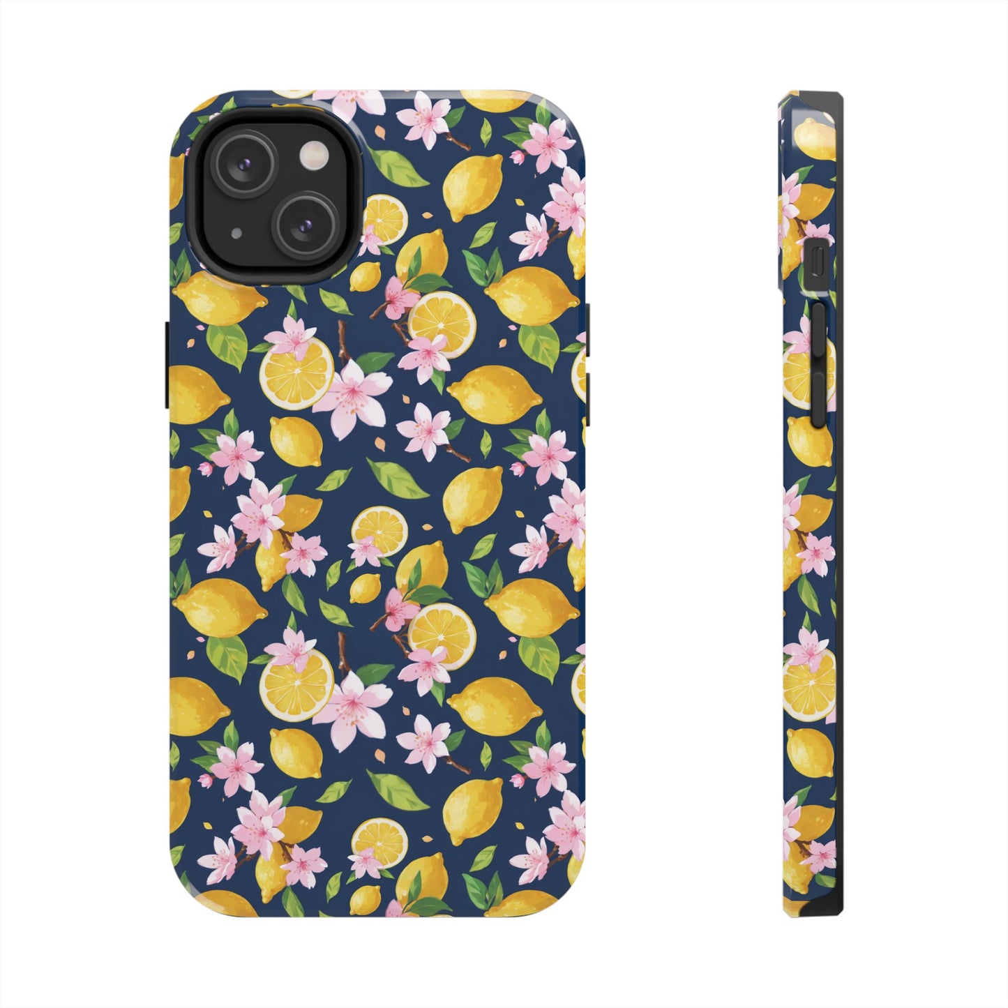 Lemon cherry blossom Tough Phone Cases