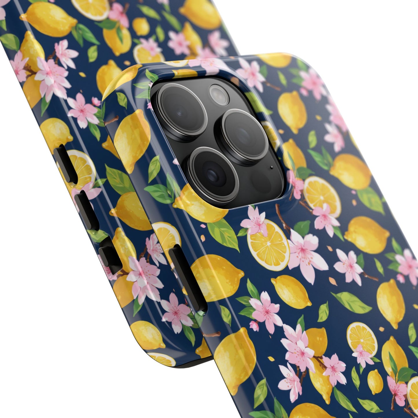 Lemon cherry blossom Tough Phone Cases