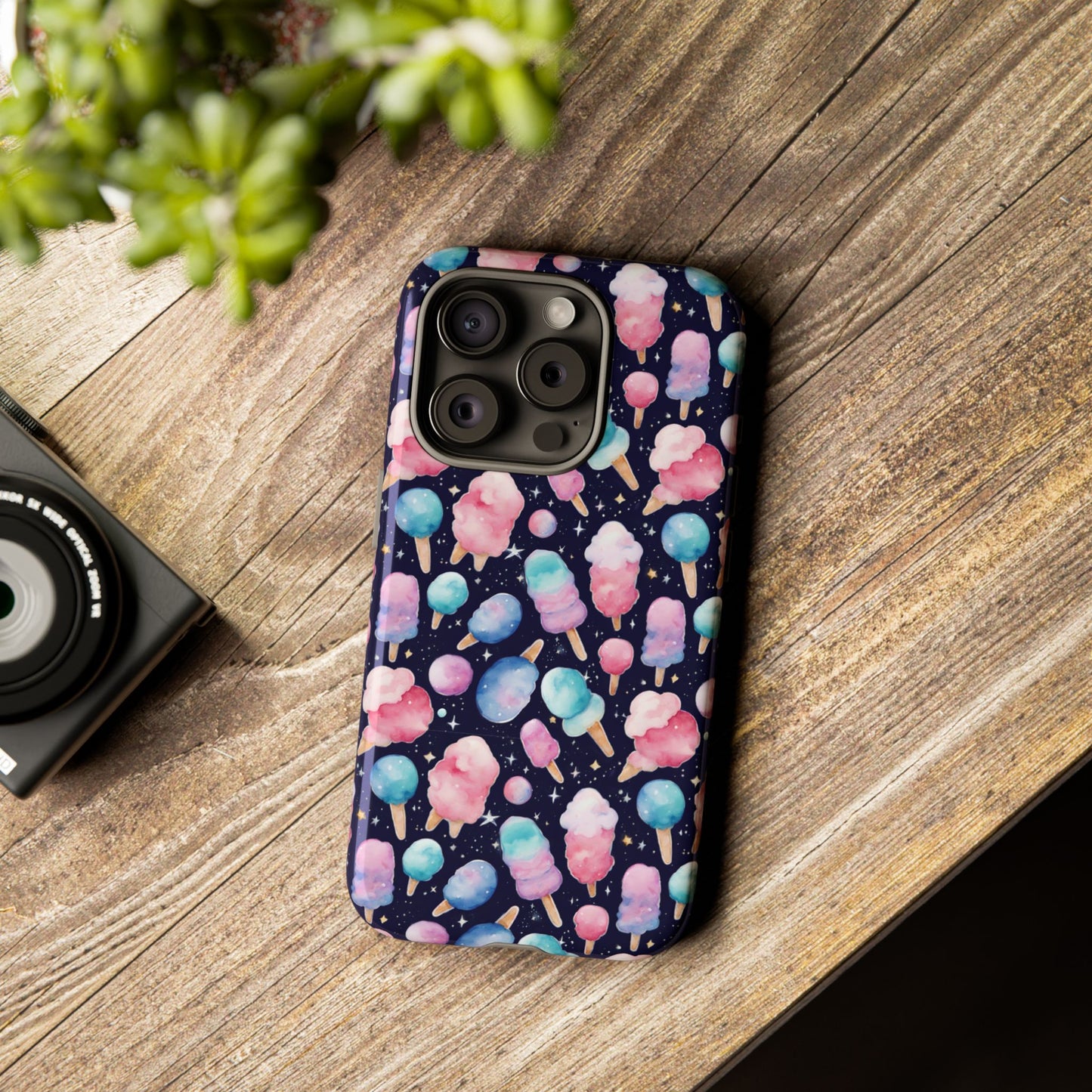 Cotton Candy Space Explosion Tough Case For iPhone Samsung
