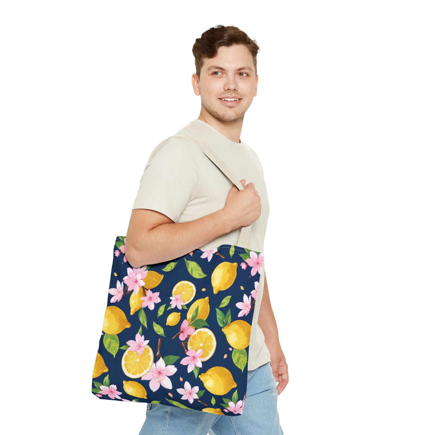 Lemon and cherry blossom Tote Bag