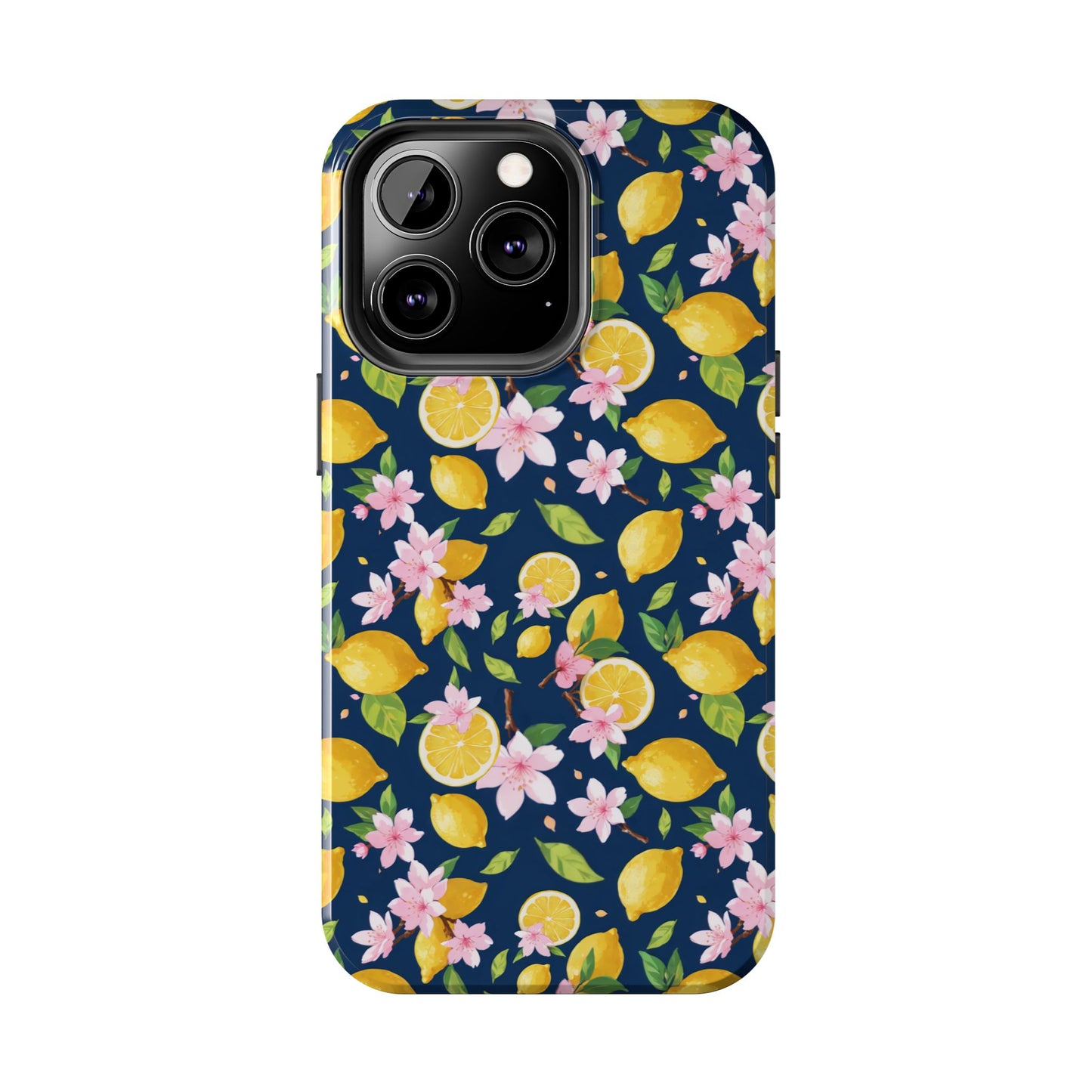 Lemon cherry blossom Tough Phone Cases