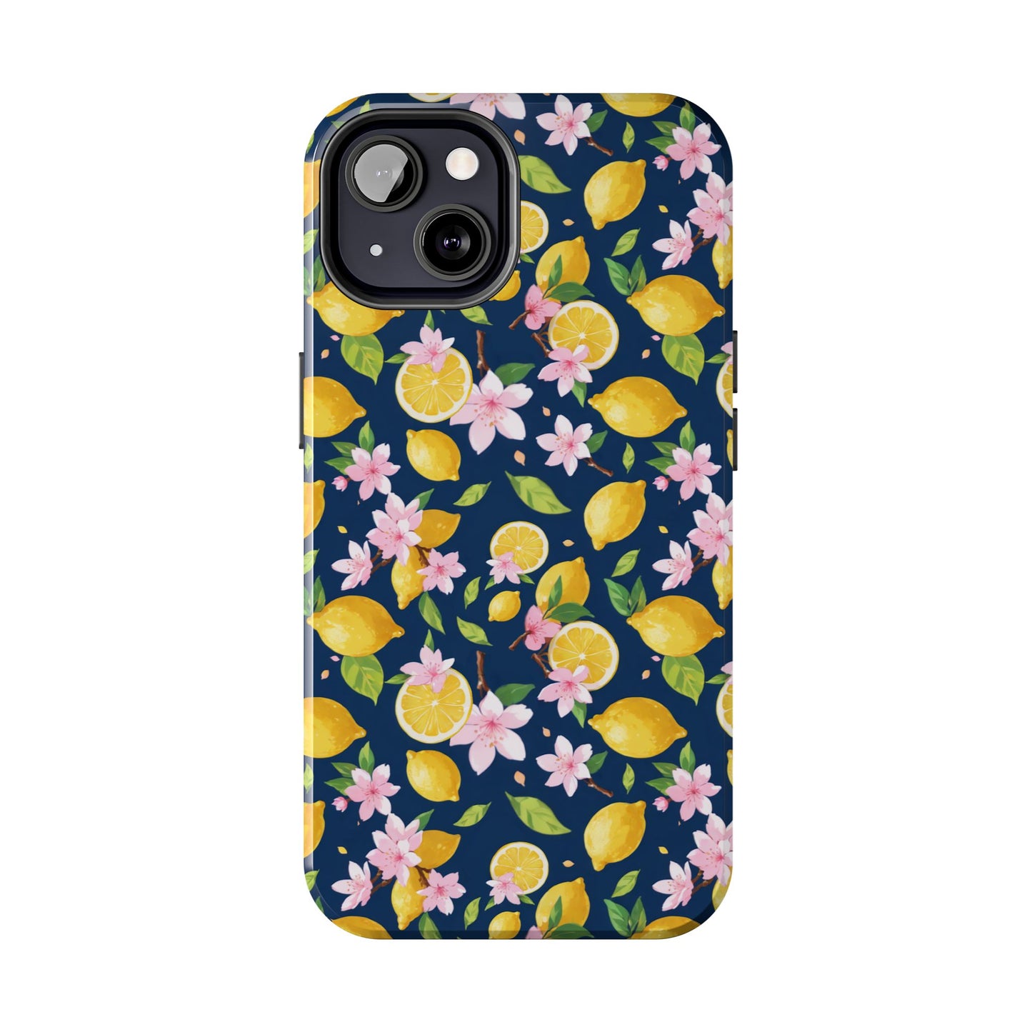 Lemon cherry blossom Tough Phone Cases