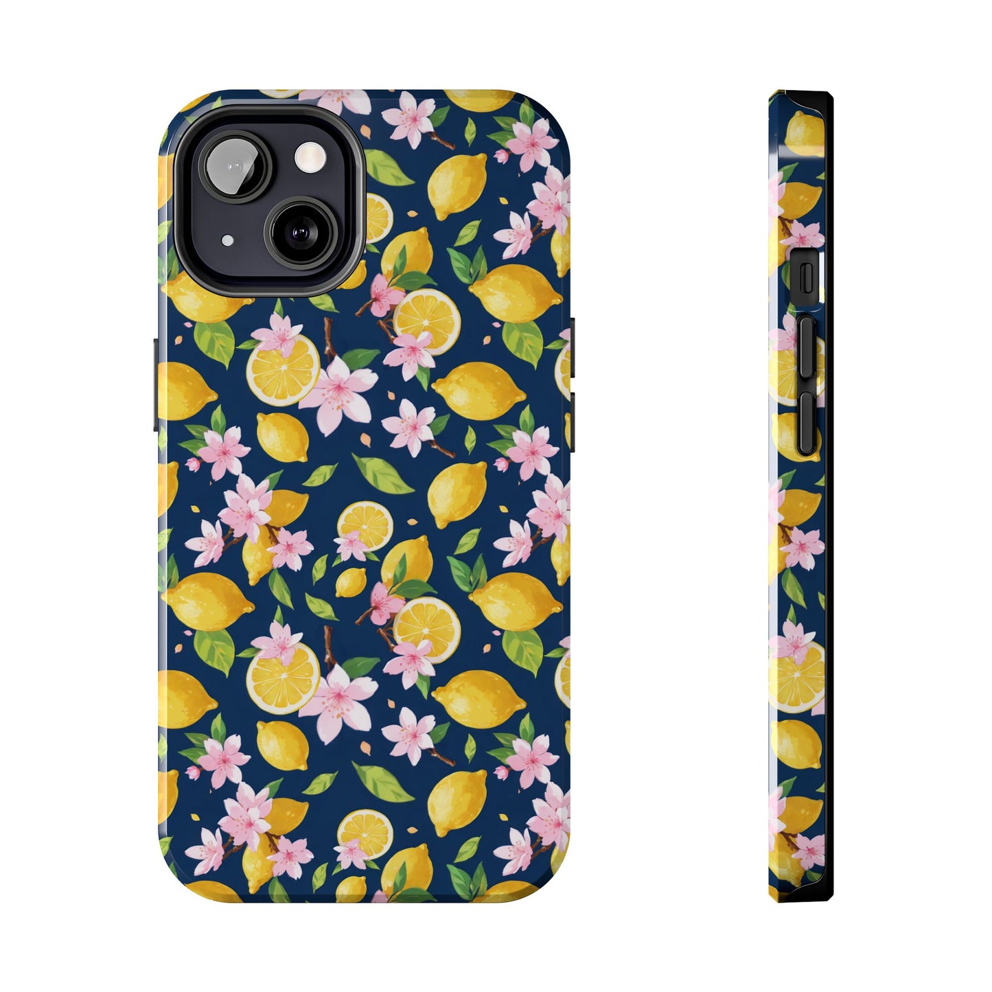 Lemon cherry blossom Tough Phone Cases