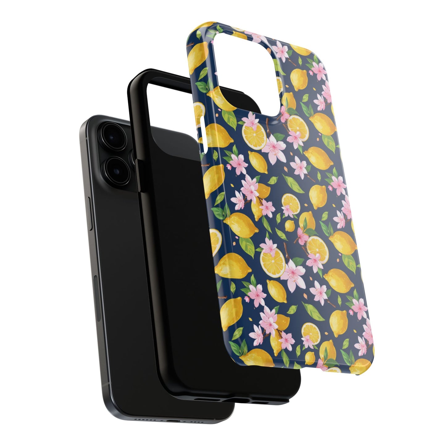 Lemon cherry blossom Tough Phone Cases