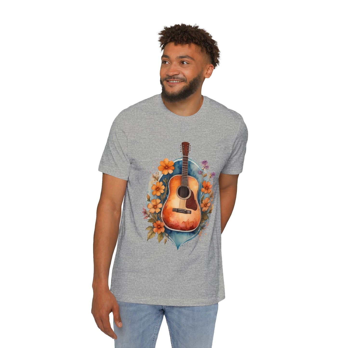 Retro Guitar Tshirt | 70s Style Guitar Tee | Guitar Tshirt | Vintage Boho Shirt | Music Lover Shirt | musician gift | Gift For Friend