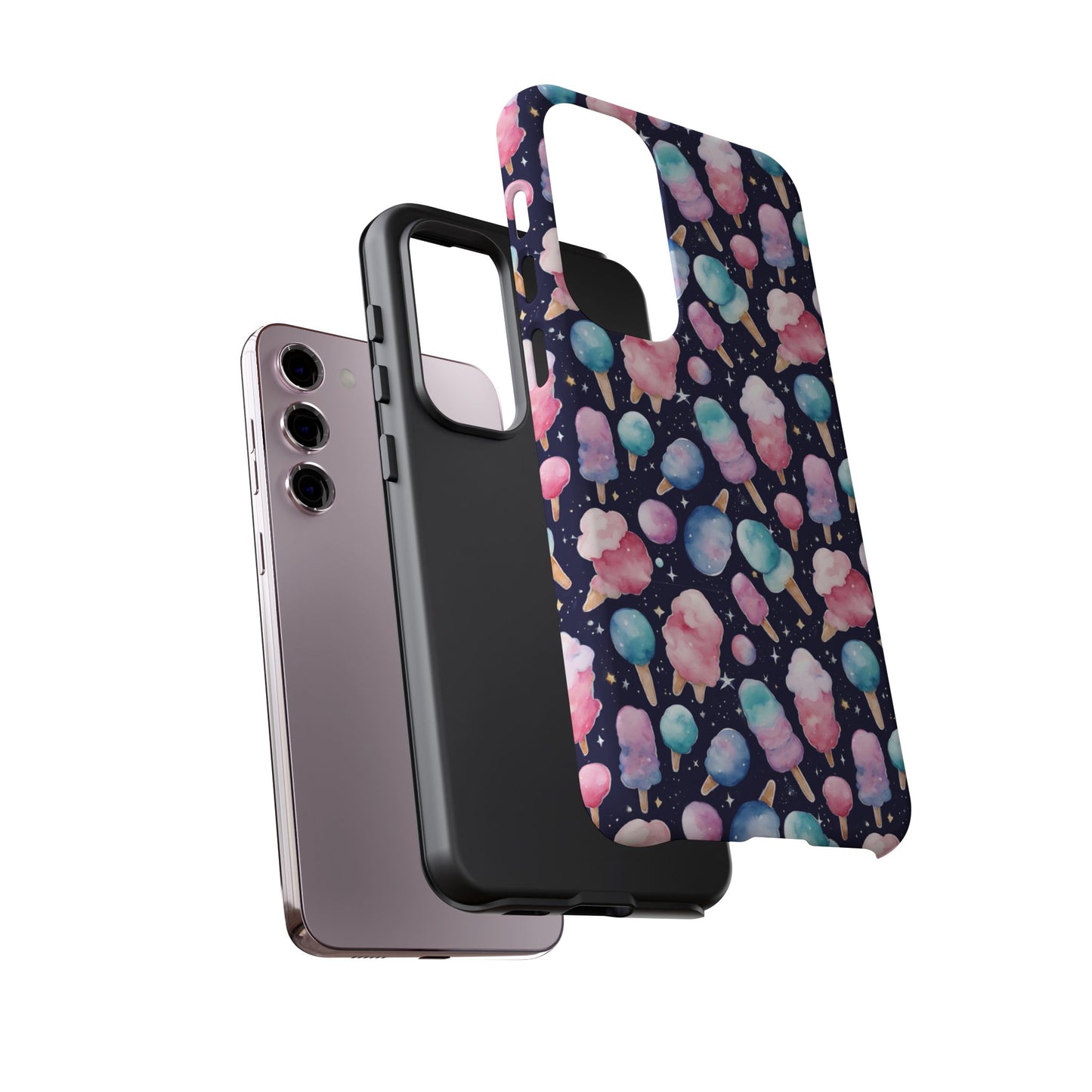 Cotton Candy Space Explosion Tough Case For iPhone Samsung