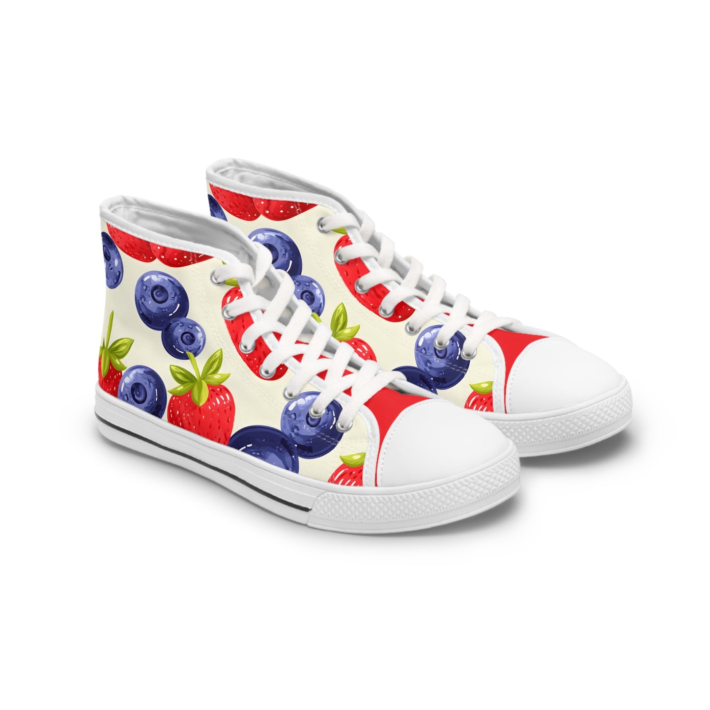 Fruity Women's High Top Sneakers | Colorful Berry Print, Fun Footwear for Summer, Casual Everyday Style, Great Gift for Her, Trendy [...]