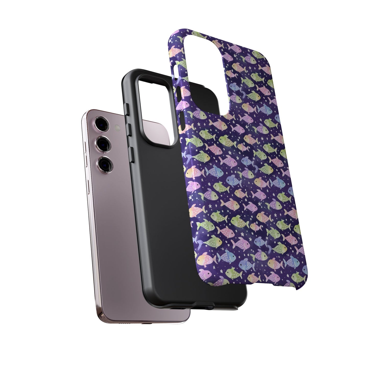 Fish And Stars | Tough Cases | Phone Case | Protective Cover | Ocean Themed | Sea Themed | Cute Phone Cover | Colorful