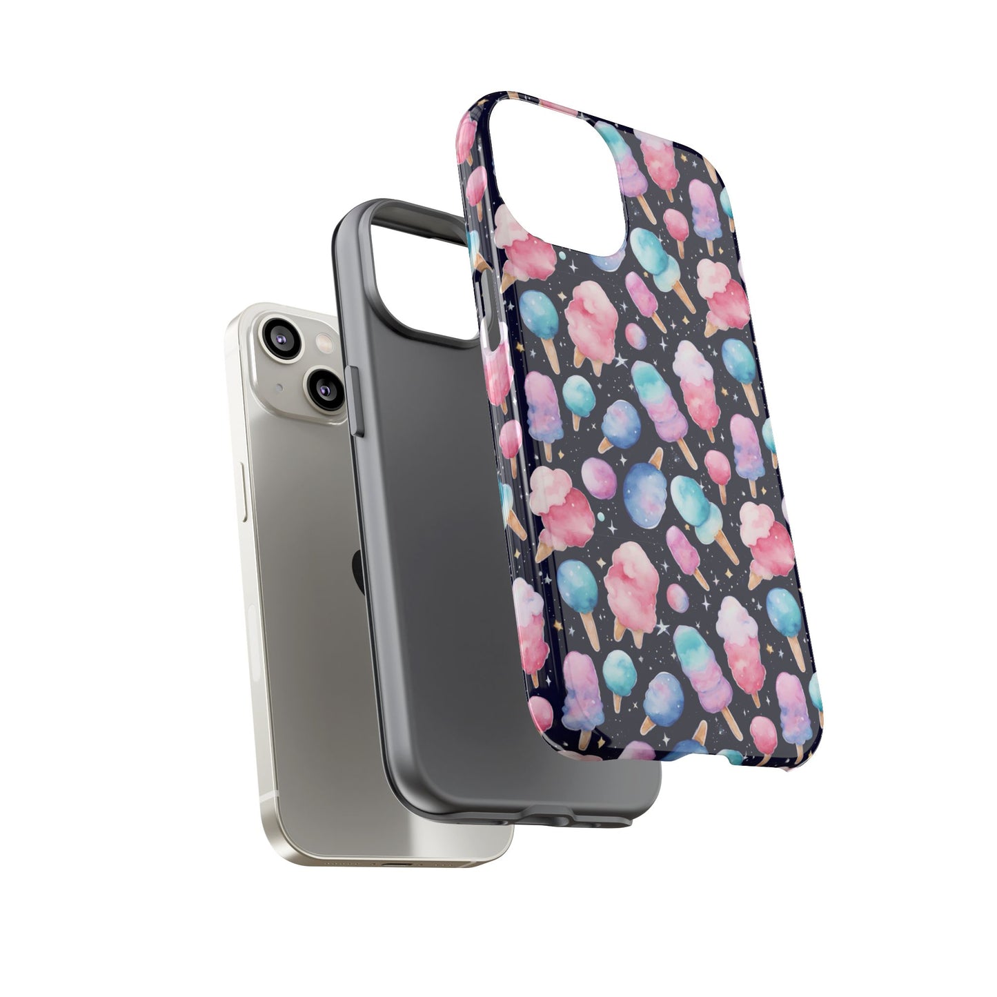 Cotton Candy Space Explosion Tough Case For iPhone Samsung