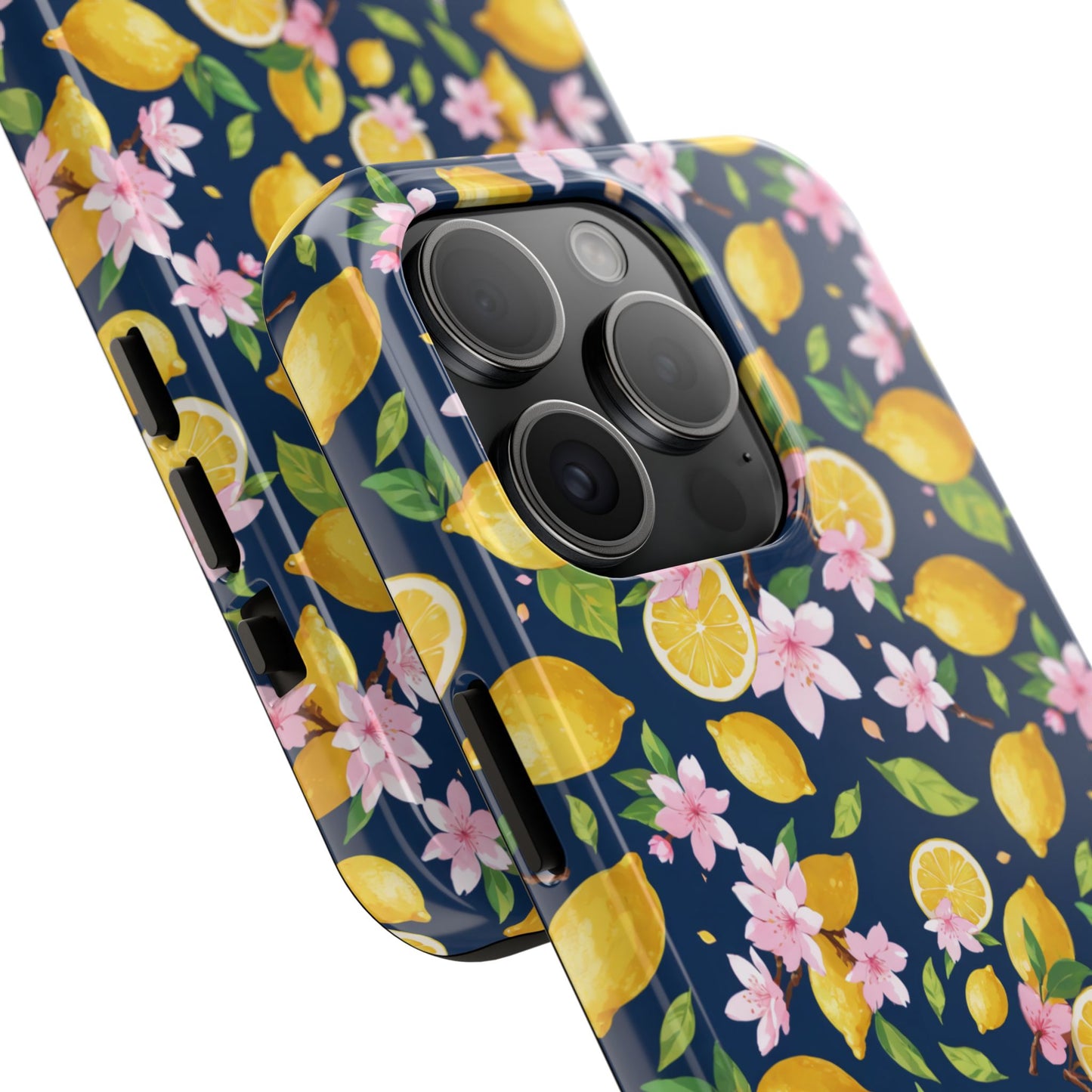 Lemon cherry blossom Tough Phone Cases