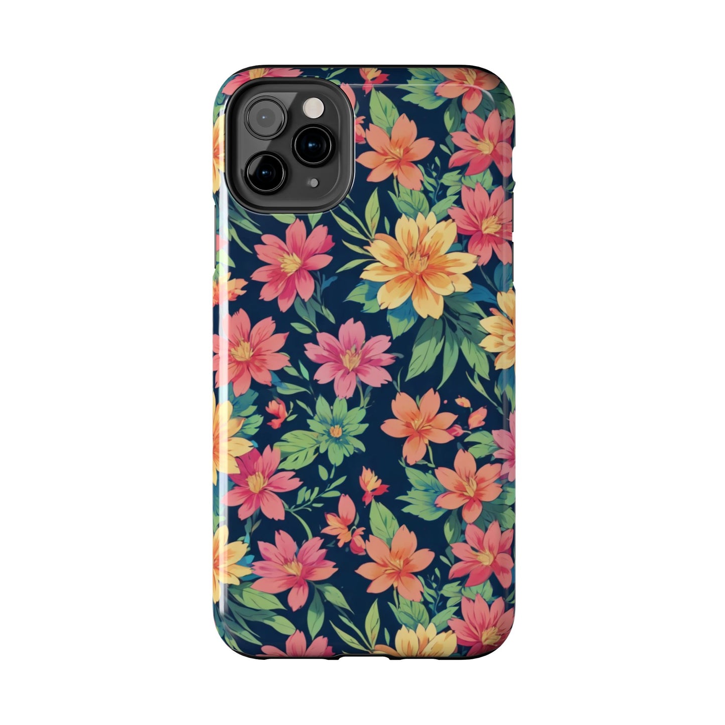 Tropical flowers Tough Phone Cases