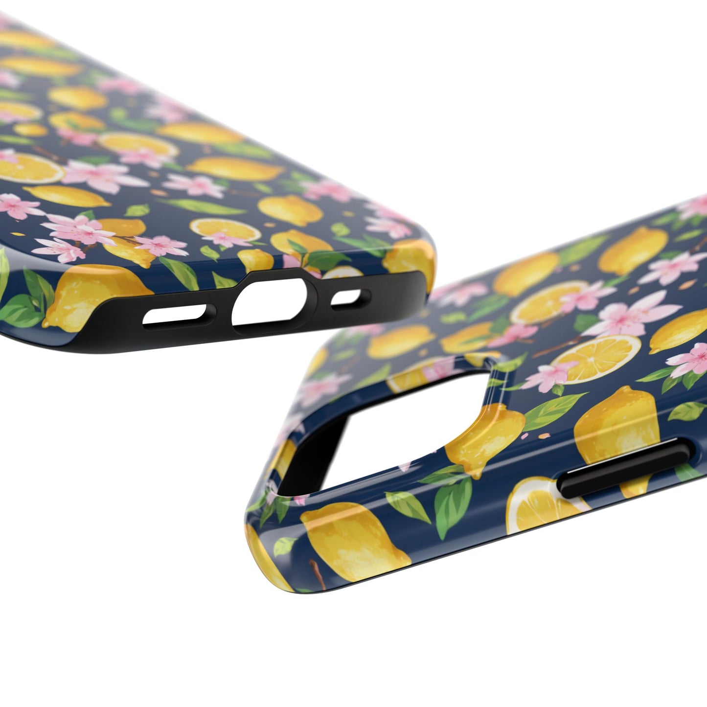 Lemon cherry blossom Tough Phone Cases