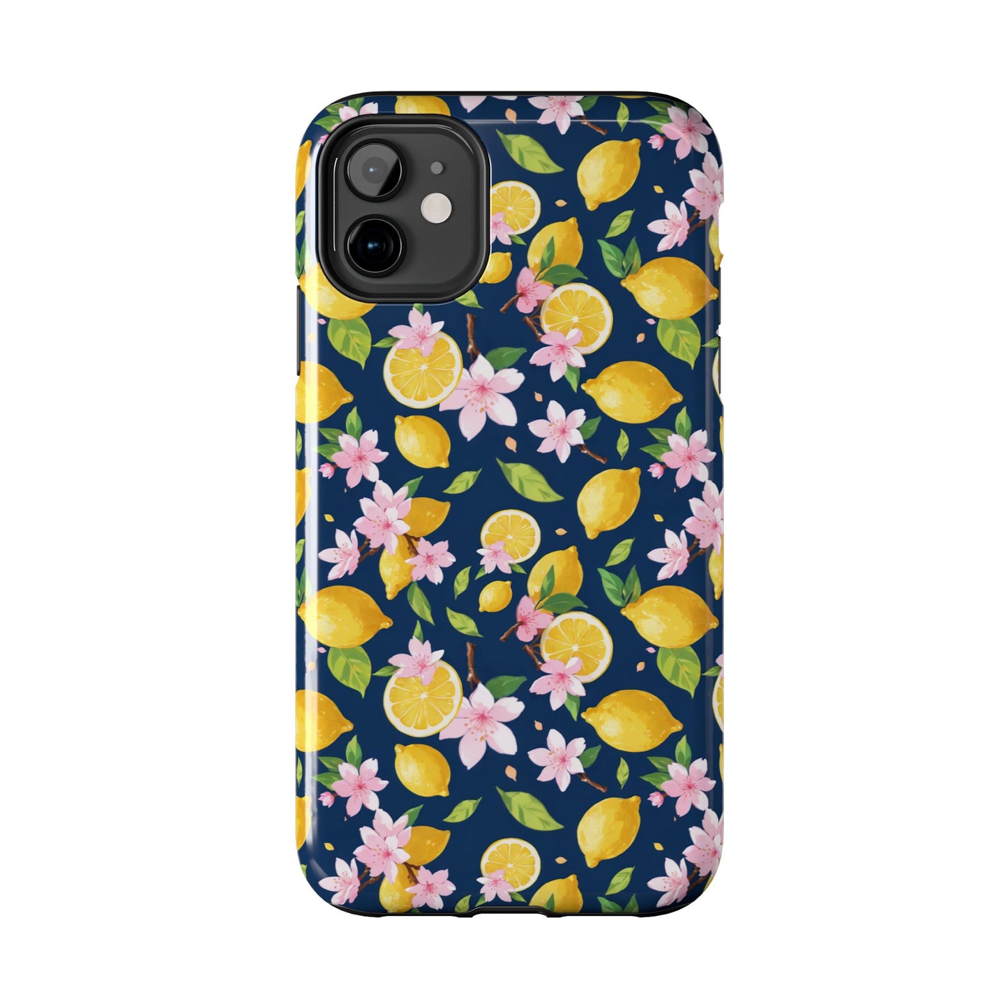 Lemon cherry blossom Tough Phone Cases