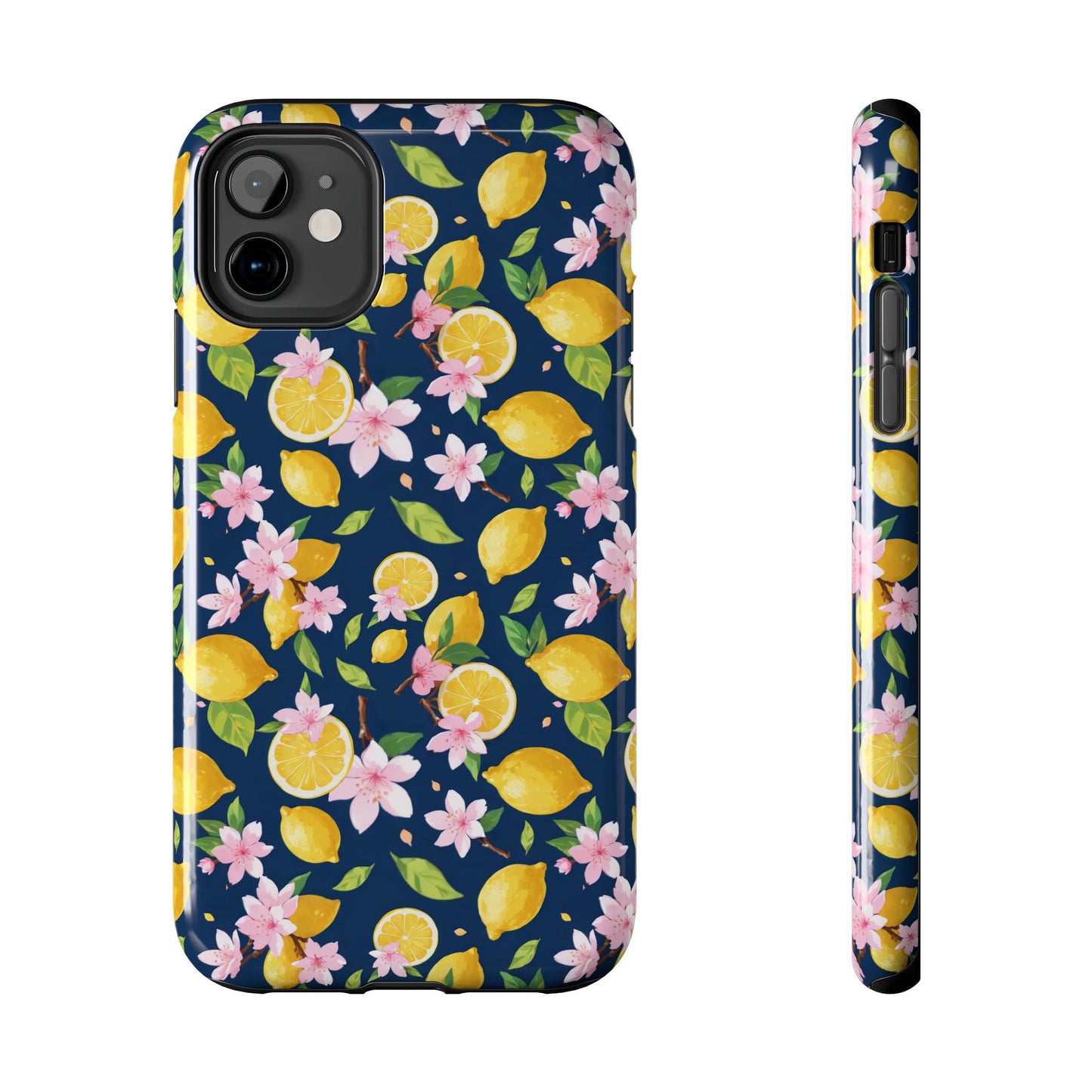 Lemon cherry blossom Tough Phone Cases