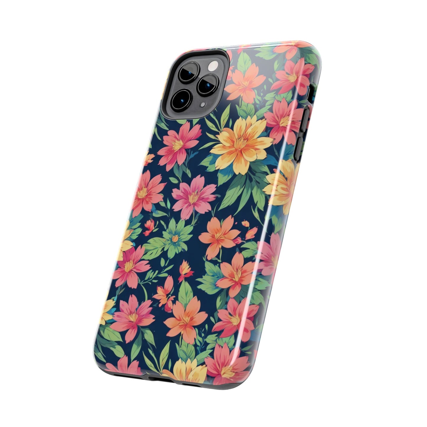 Tropical flowers Tough Phone Cases