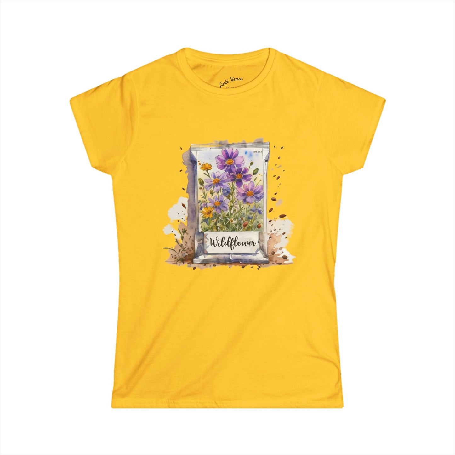 Seed Packet Women's Tee - Watercolor Floral Design