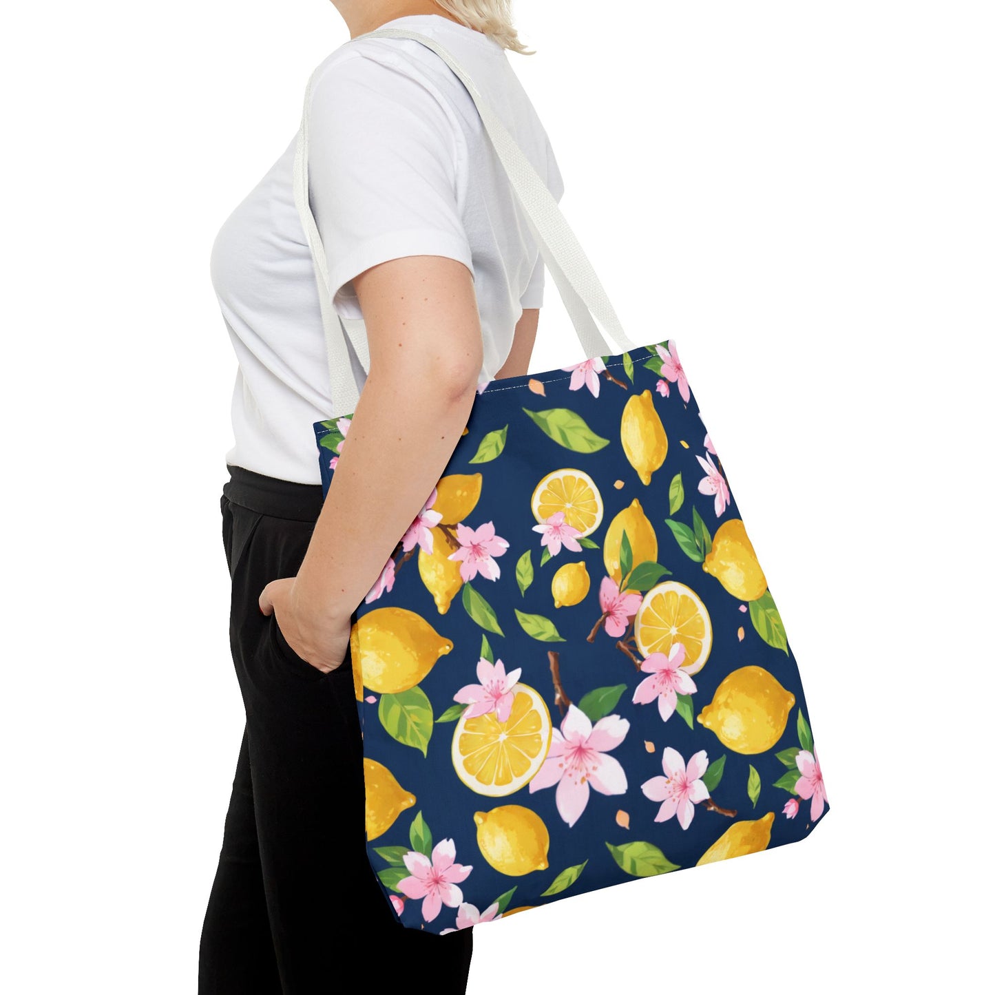 Lemon and cherry blossom Tote Bag