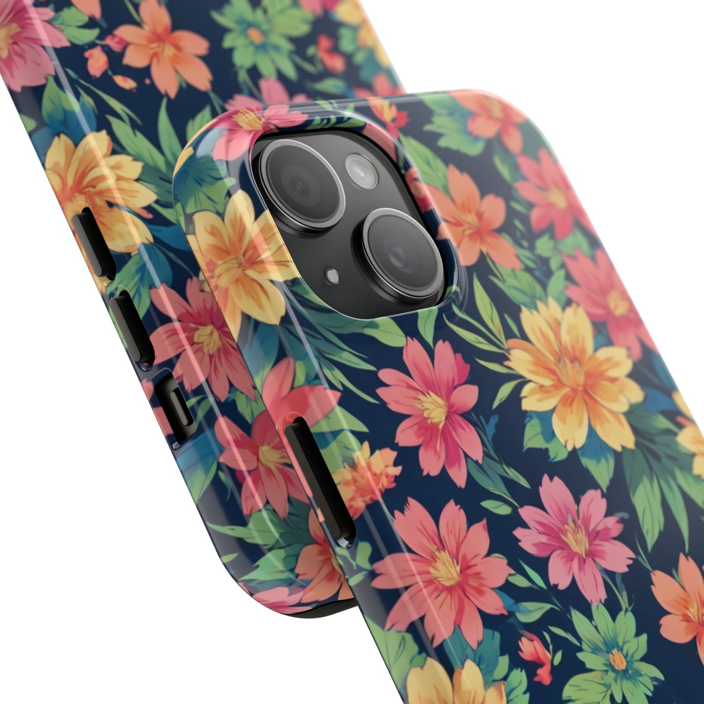 Tropical flowers Tough Phone Cases