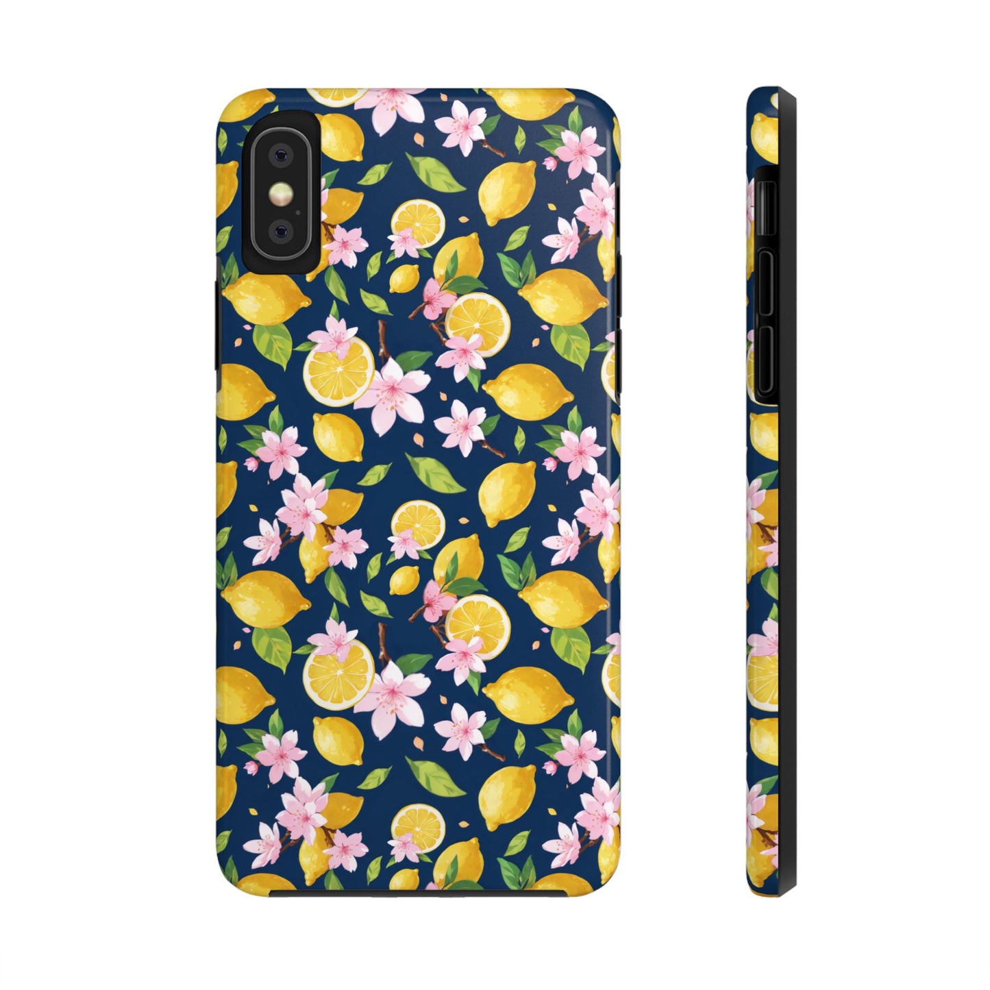 Lemon cherry blossom Tough Phone Cases