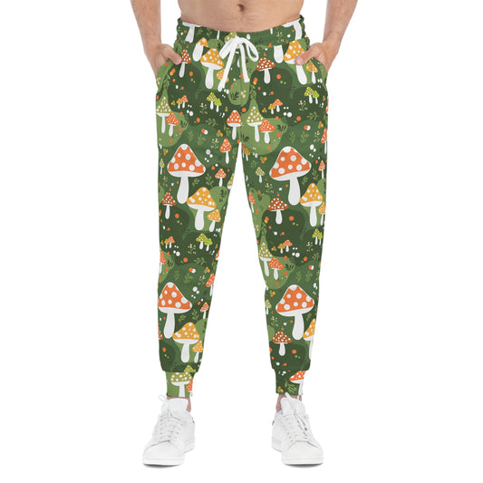 Mushroom Print Joggers - Cozy Lounge Pants, Fun Gift for Nature Lovers, Perfect for Home or Outdoor Adventures