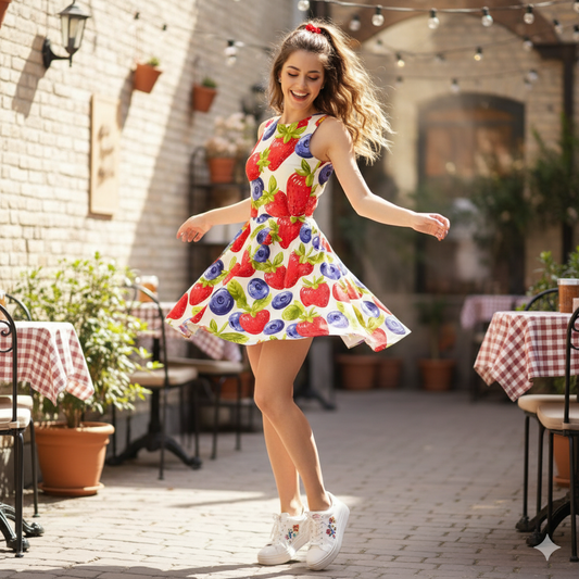 Summer Fruits Skater Dress