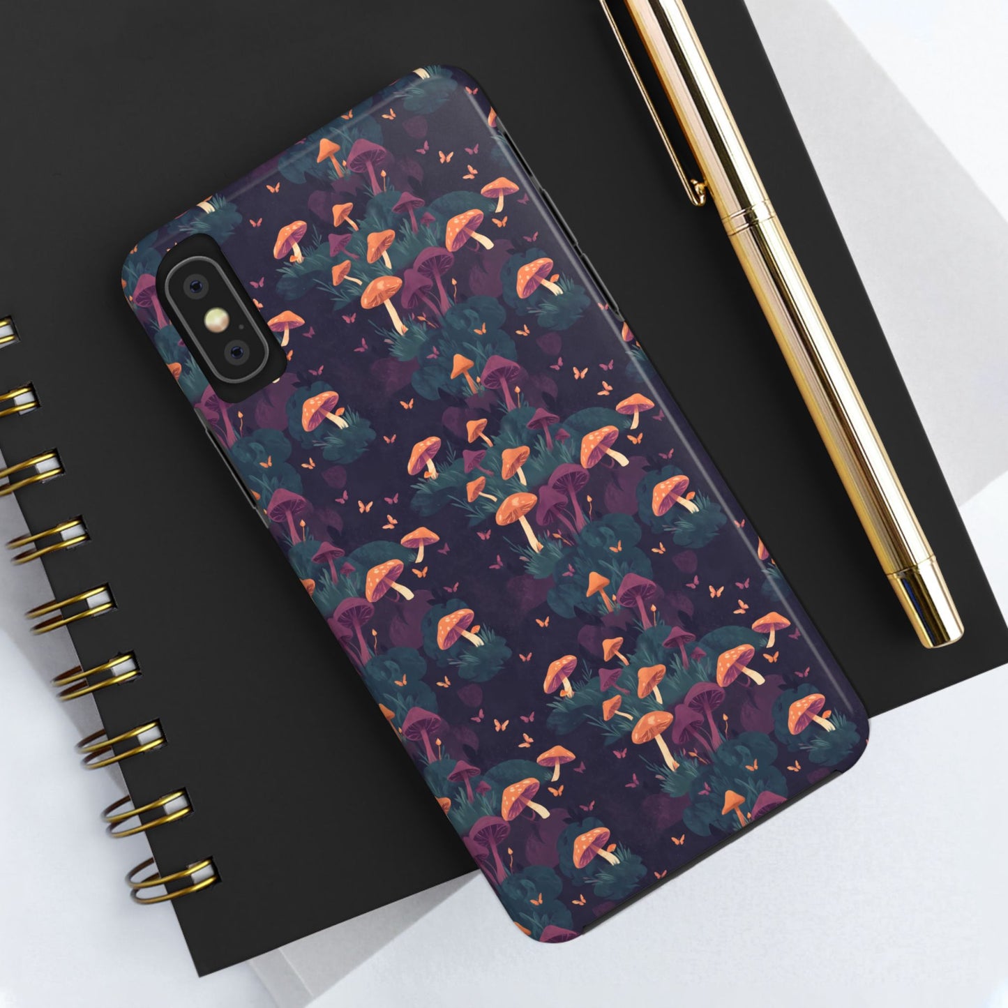 Witchy Mushroom And Moth IPhone Case | Witchy Phone Case | Mushroom Phone Case | Hippie Mushrooms | Night Moths