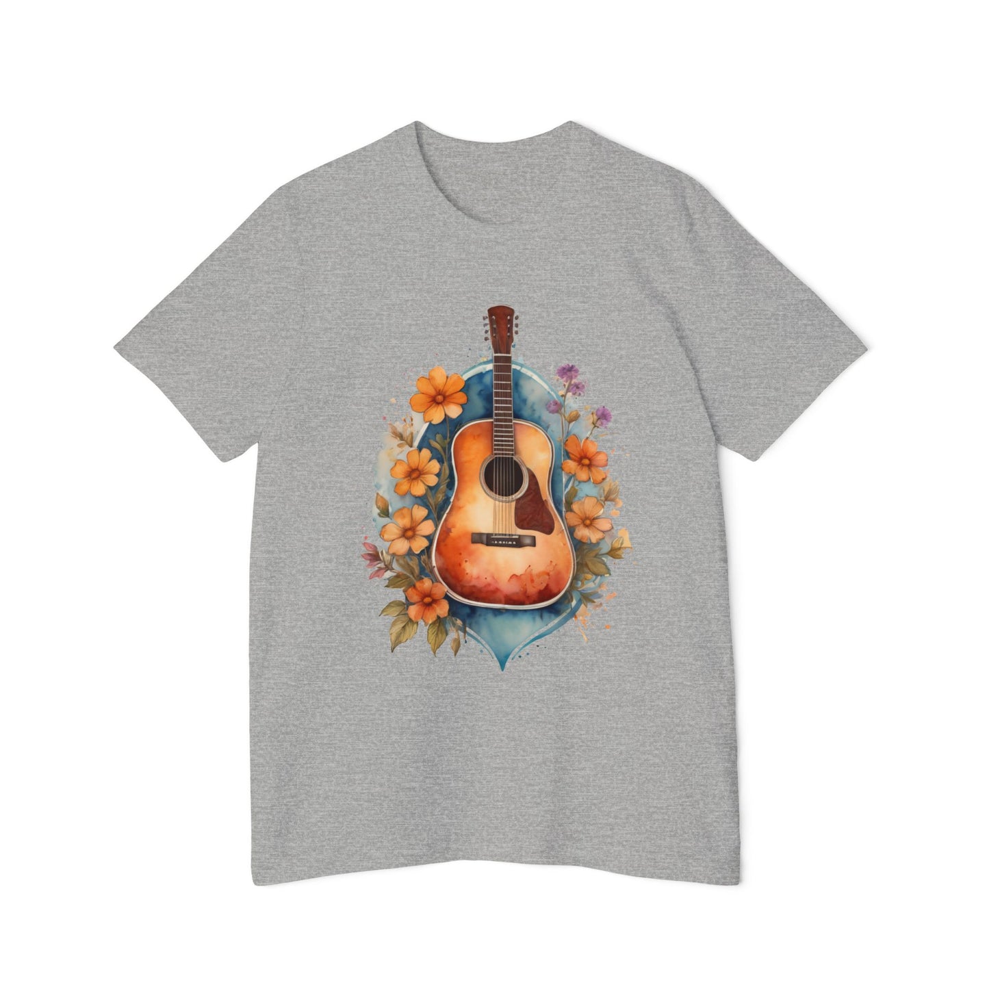Retro Guitar Tshirt | 70s Style Guitar Tee | Guitar Tshirt | Vintage Boho Shirt | Music Lover Shirt | musician gift | Gift For Friend