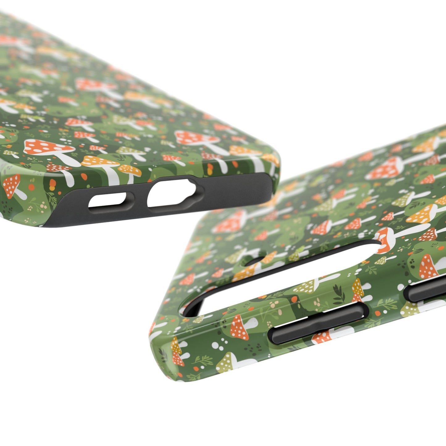 Phone Case - Whimsical Mushroom Pattern, Folk Art Design