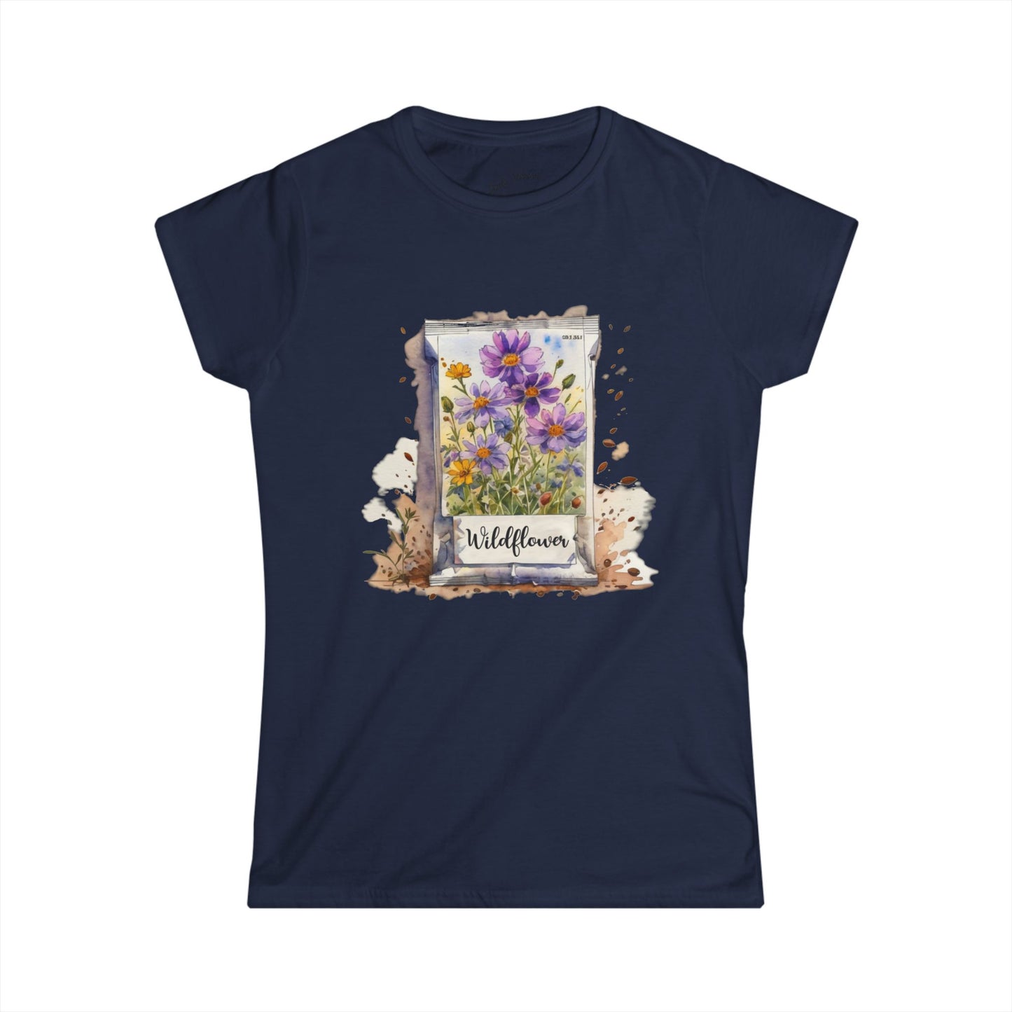 Seed Packet Women's Tee - Watercolor Floral Design