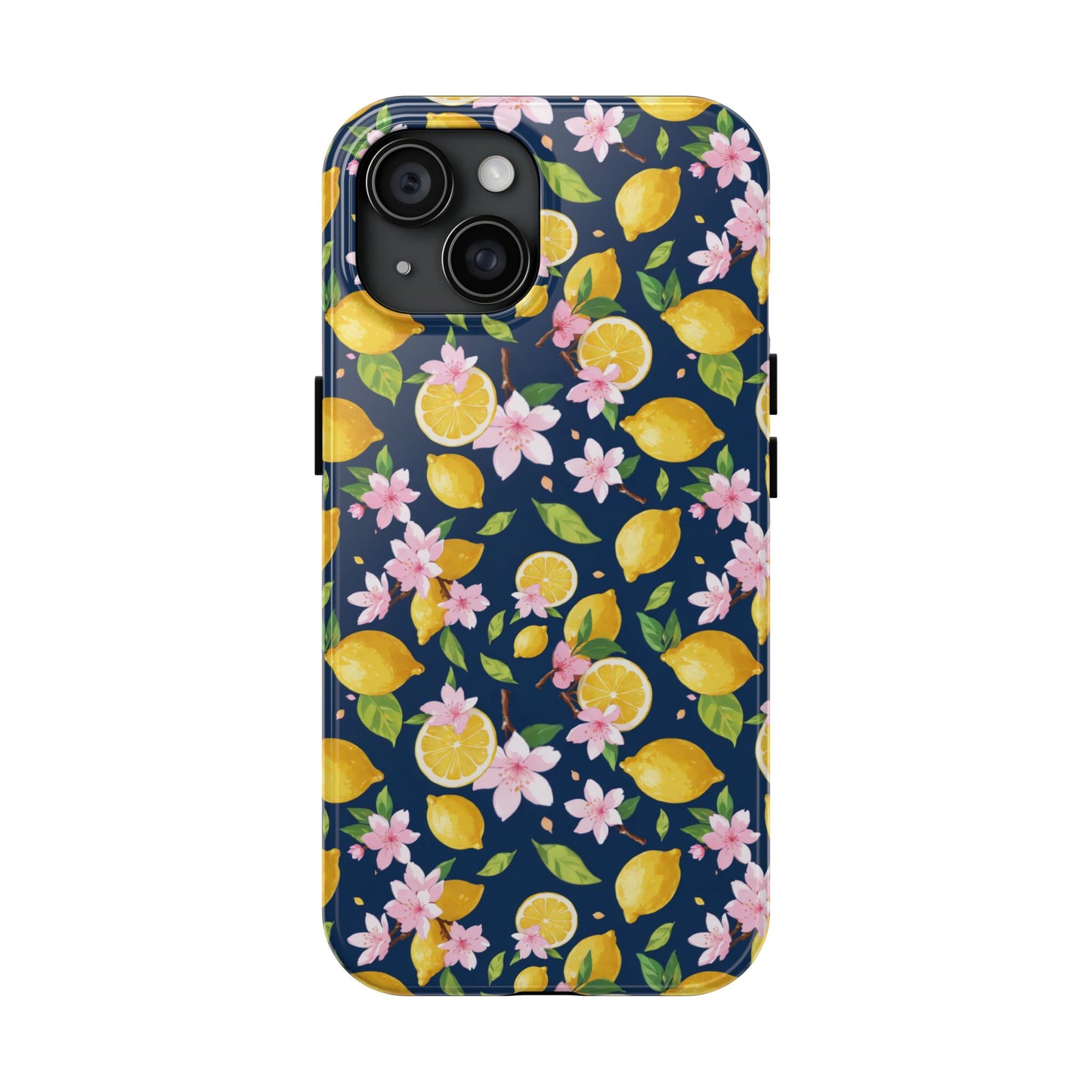 Lemon cherry blossom Tough Phone Cases