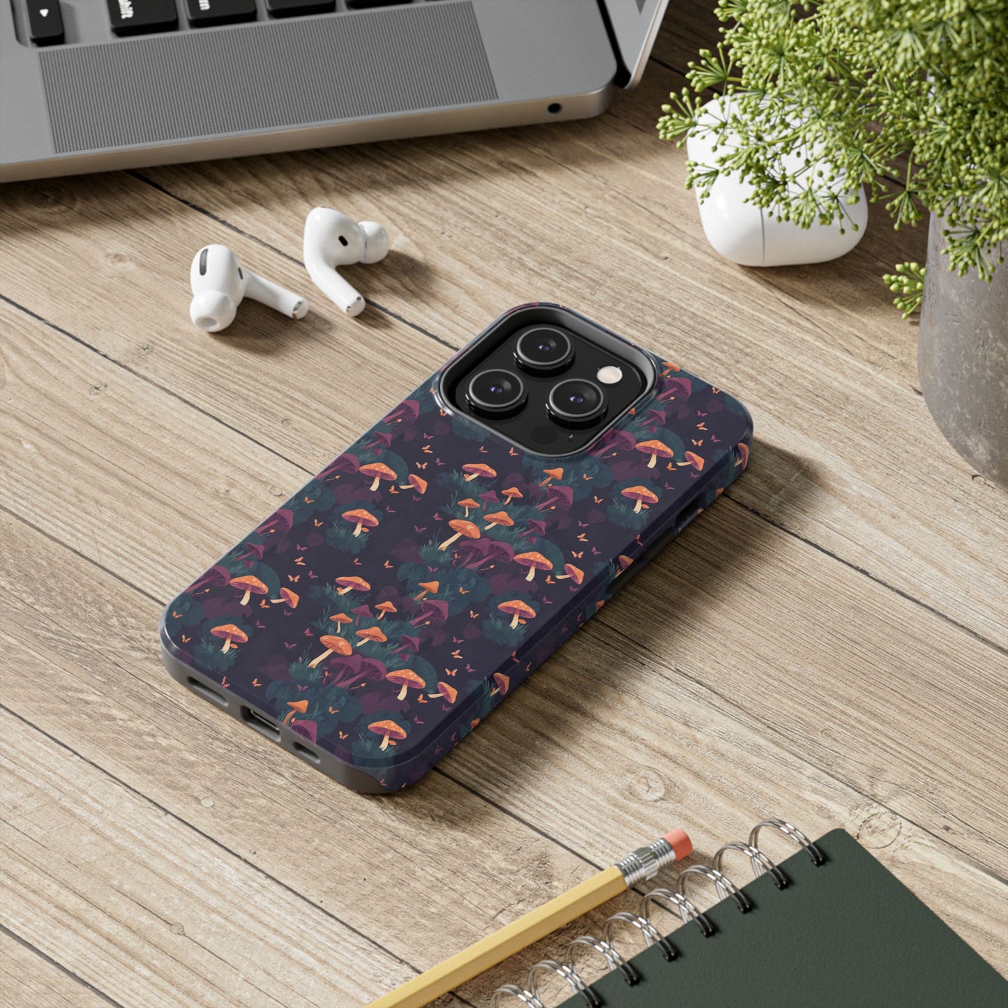 Witchy Mushroom And Moth IPhone Case | Witchy Phone Case | Mushroom Phone Case | Hippie Mushrooms | Night Moths