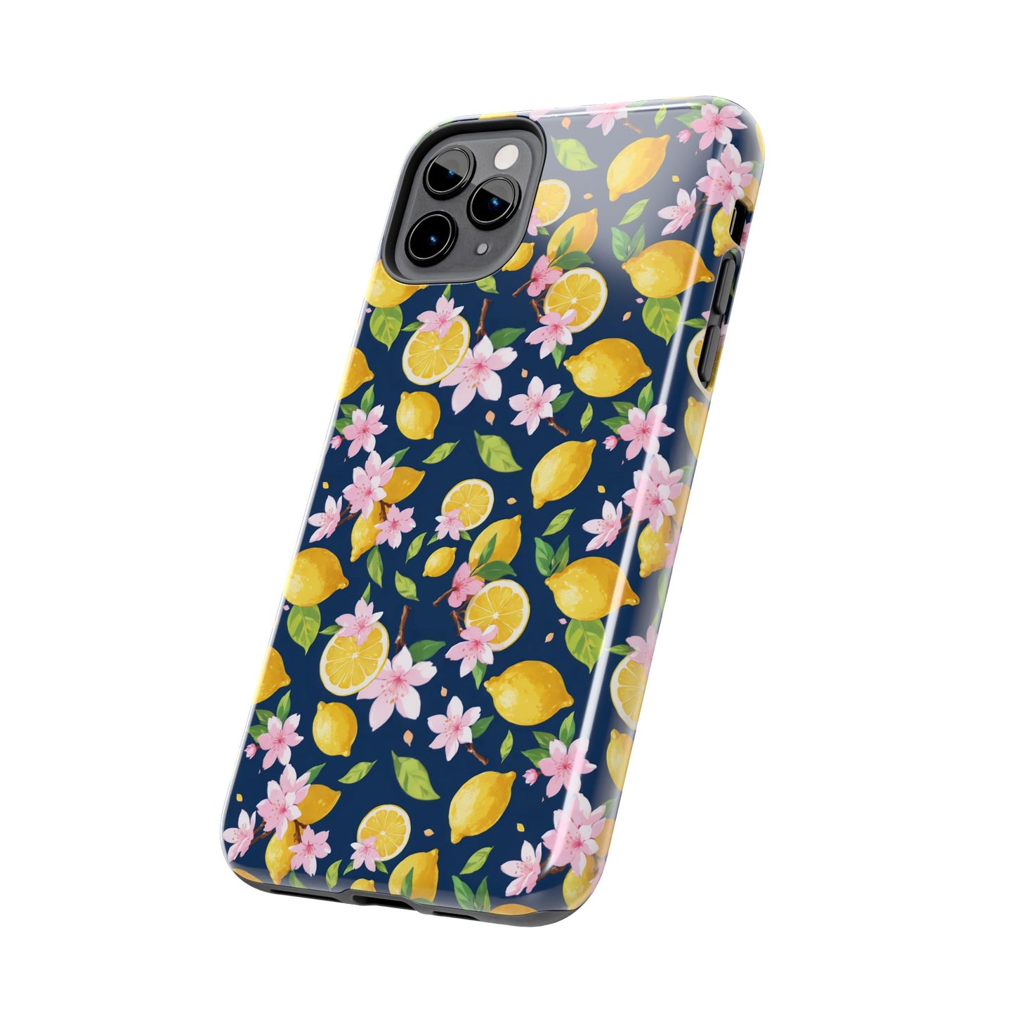 Lemon cherry blossom Tough Phone Cases